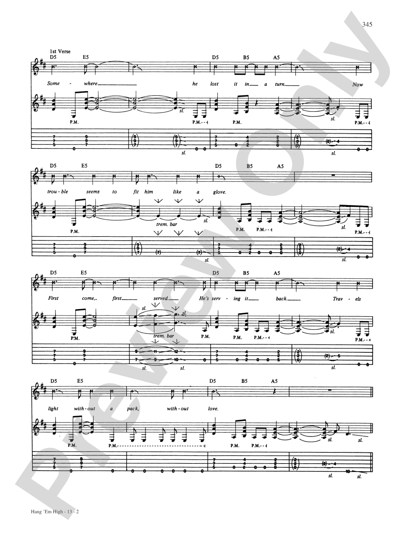 Hang Em High: Authentic Guitar TAB
