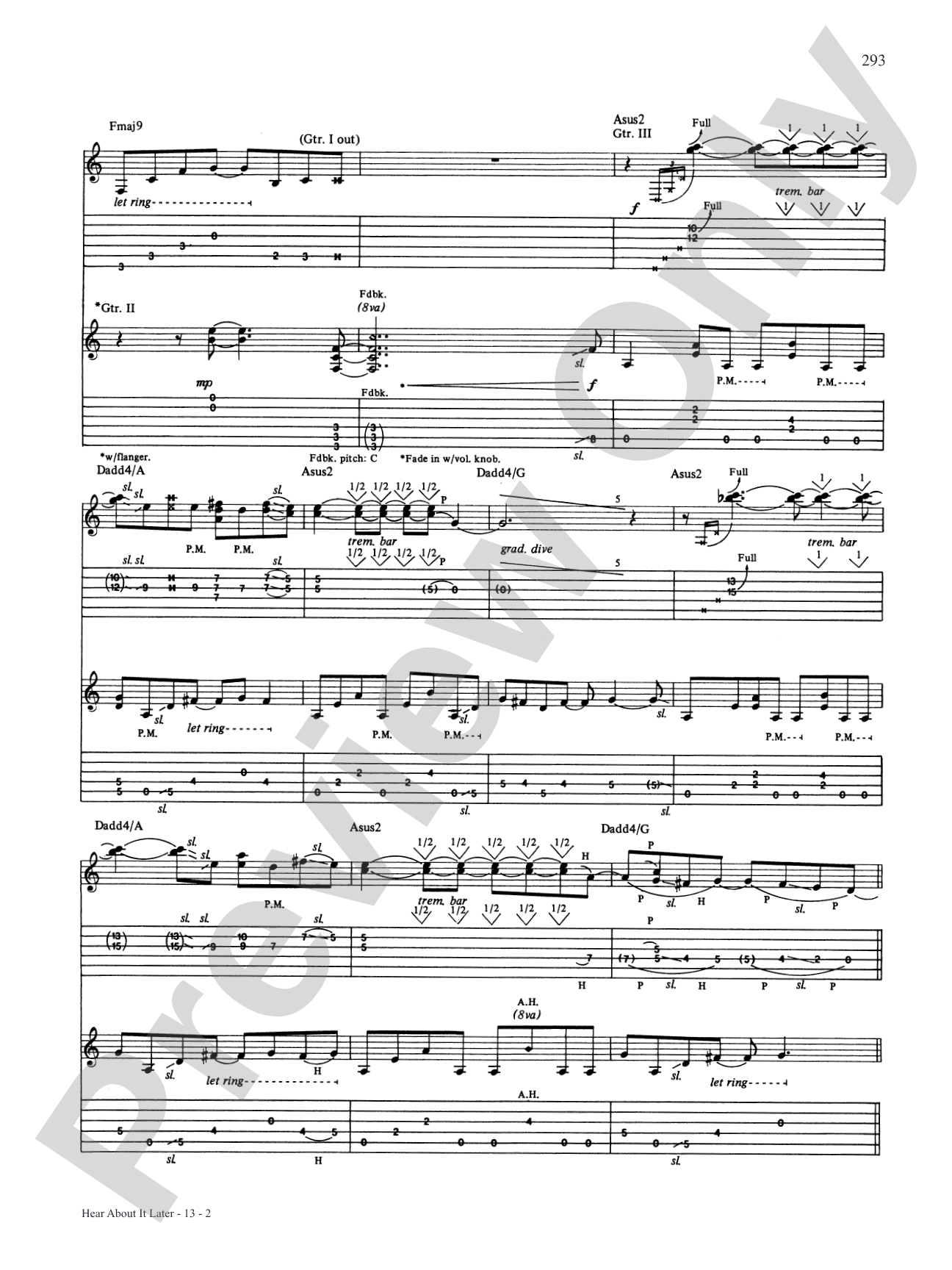 Hear About It Later: Authentic Guitar TAB