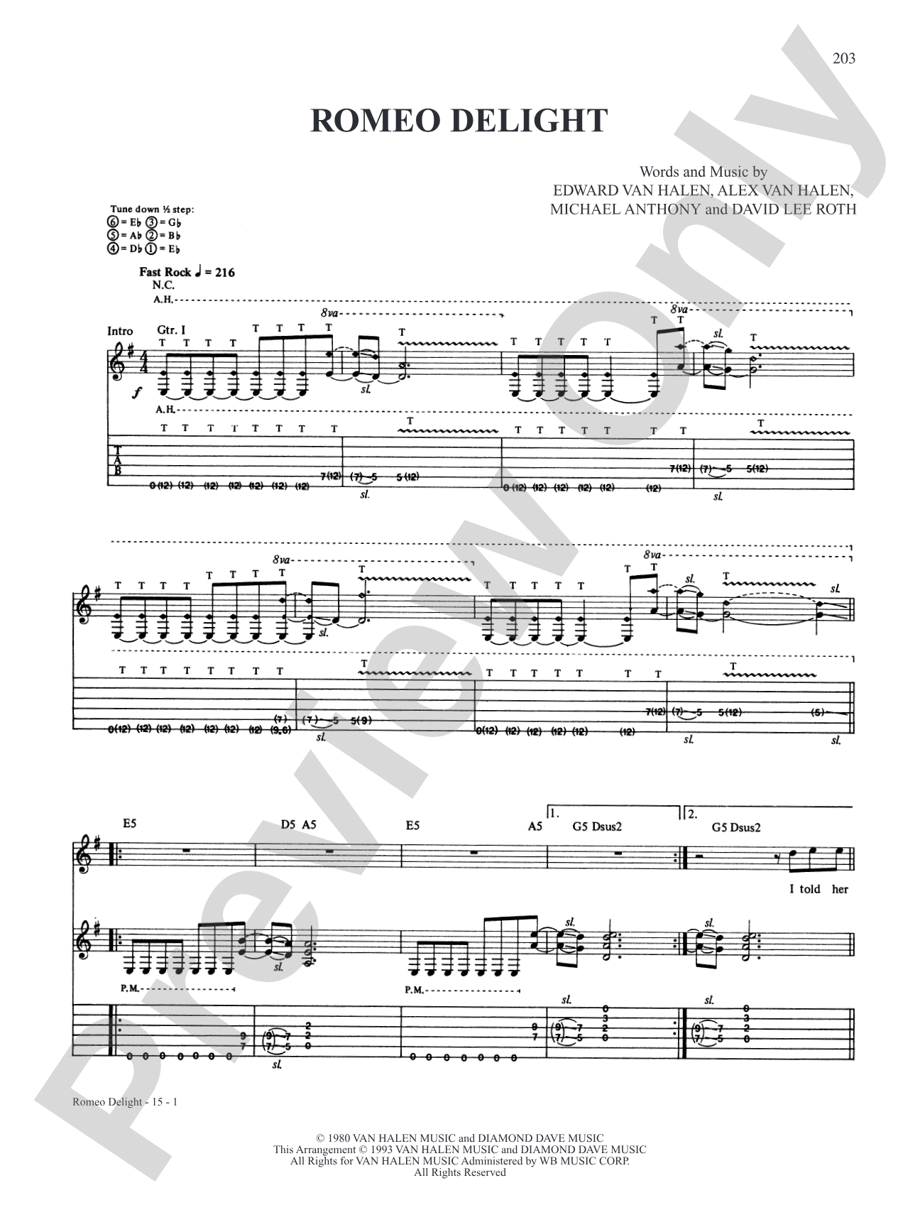 Romeo Delight: Authentic Guitar TAB