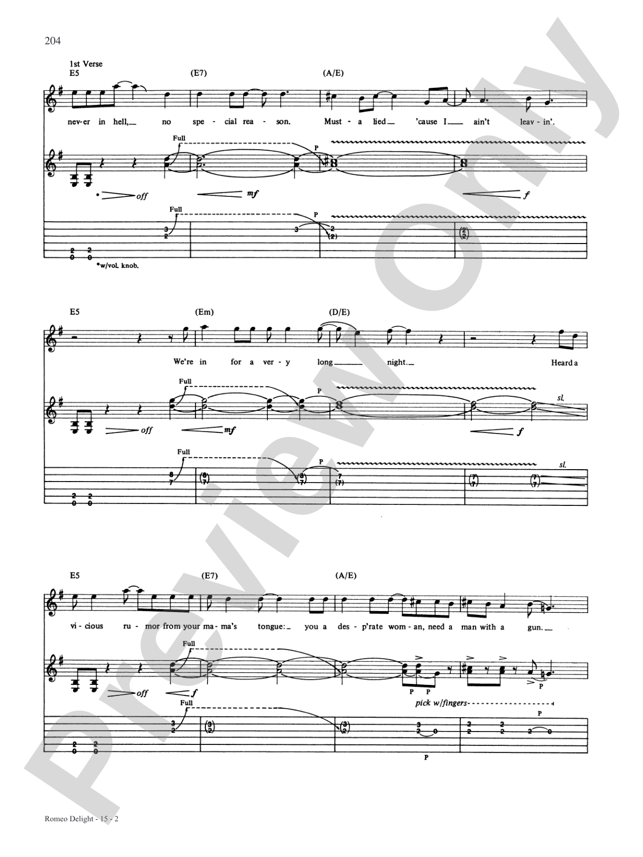Romeo Delight: Authentic Guitar TAB