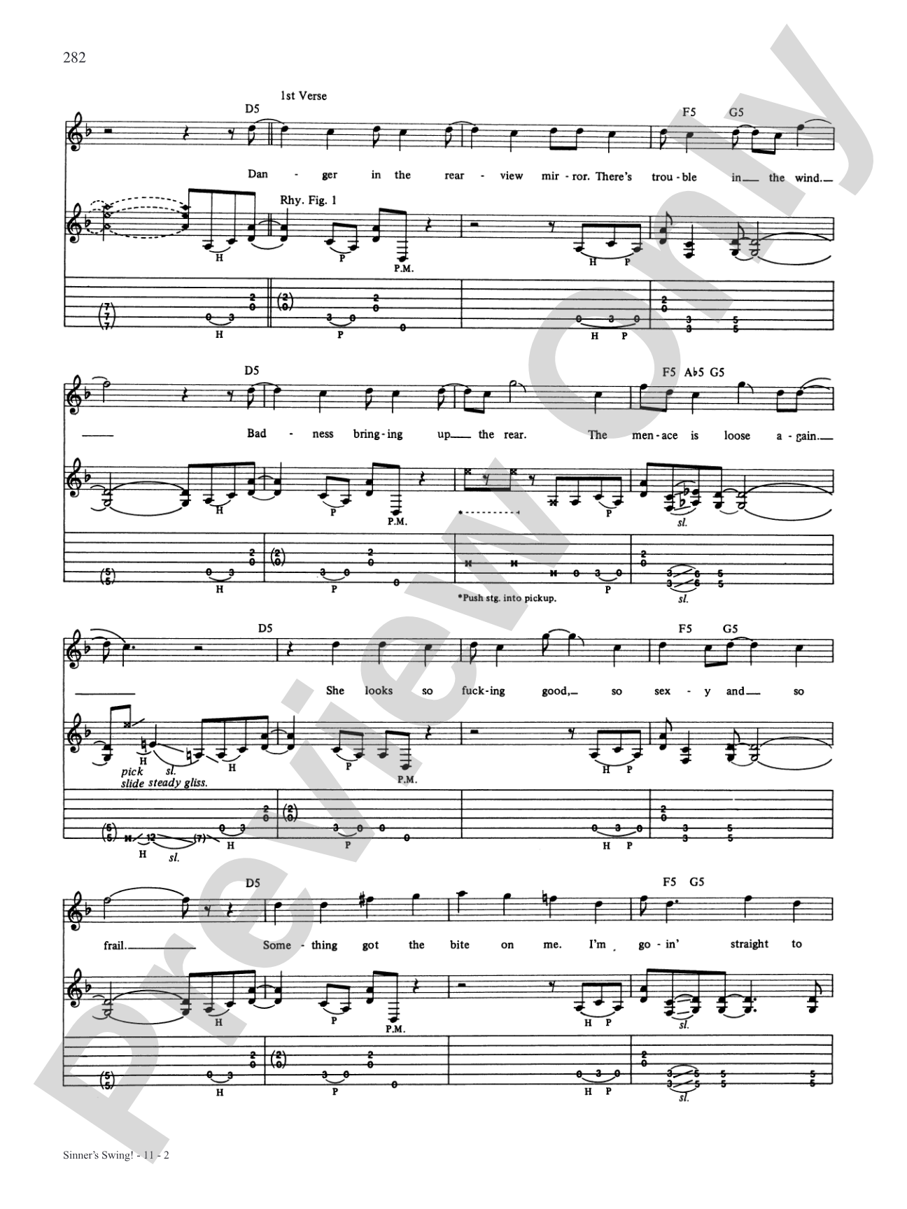 Sinner's Swing: Authentic Guitar TAB