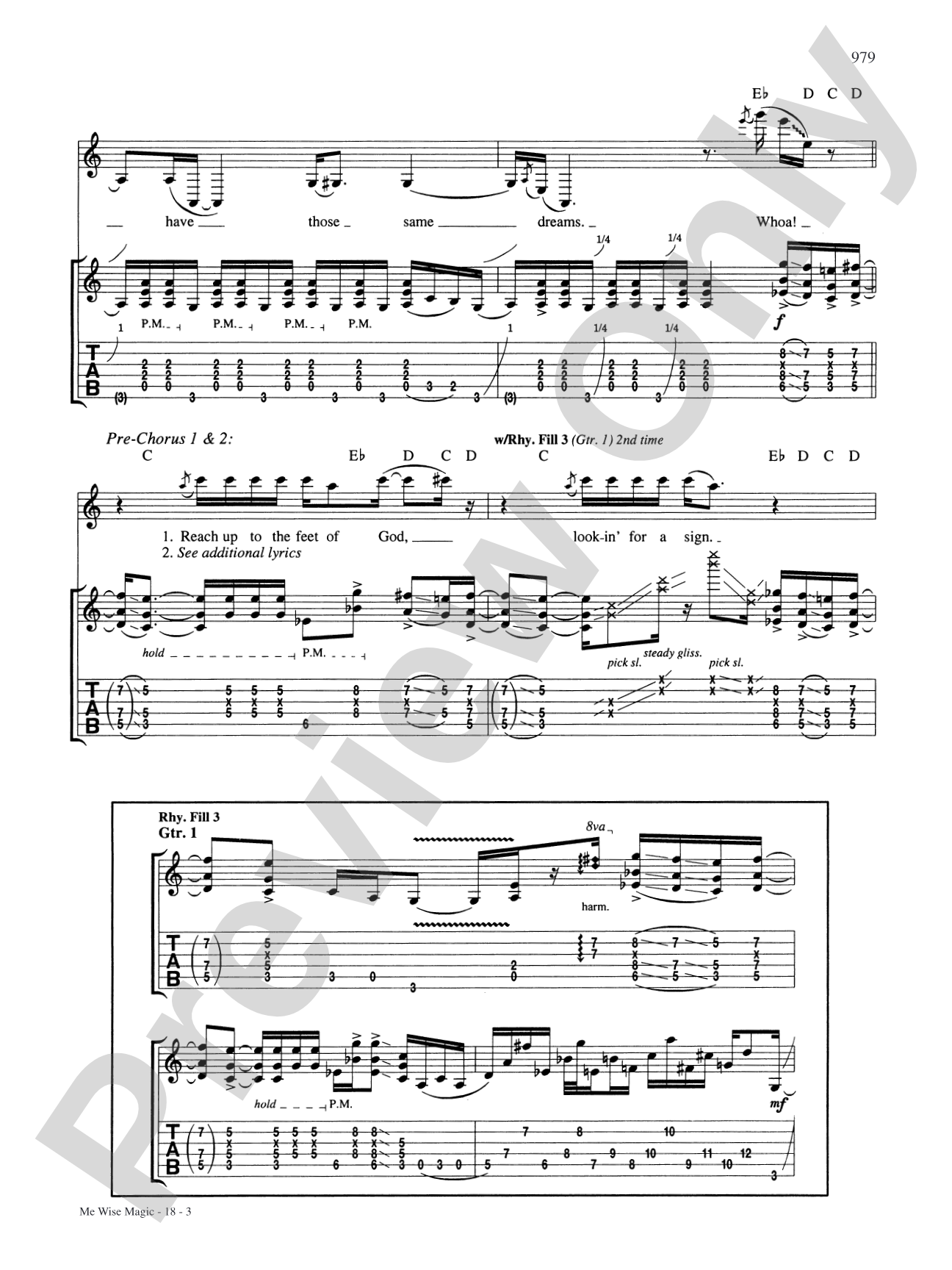 Me Wise Magic: Authentic Guitar TAB