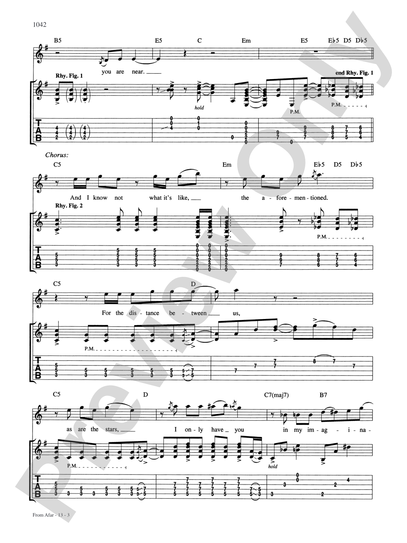 From Afar: Authentic Guitar TAB