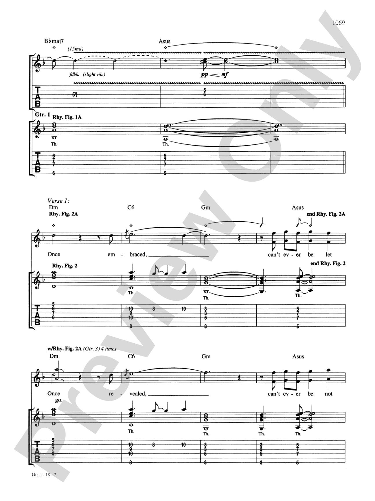 Once: Authentic Guitar TAB