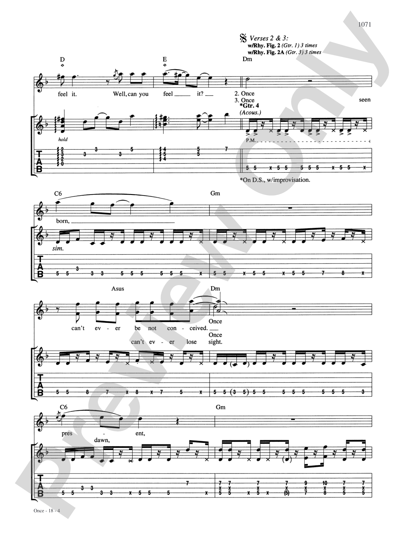 Once: Authentic Guitar TAB