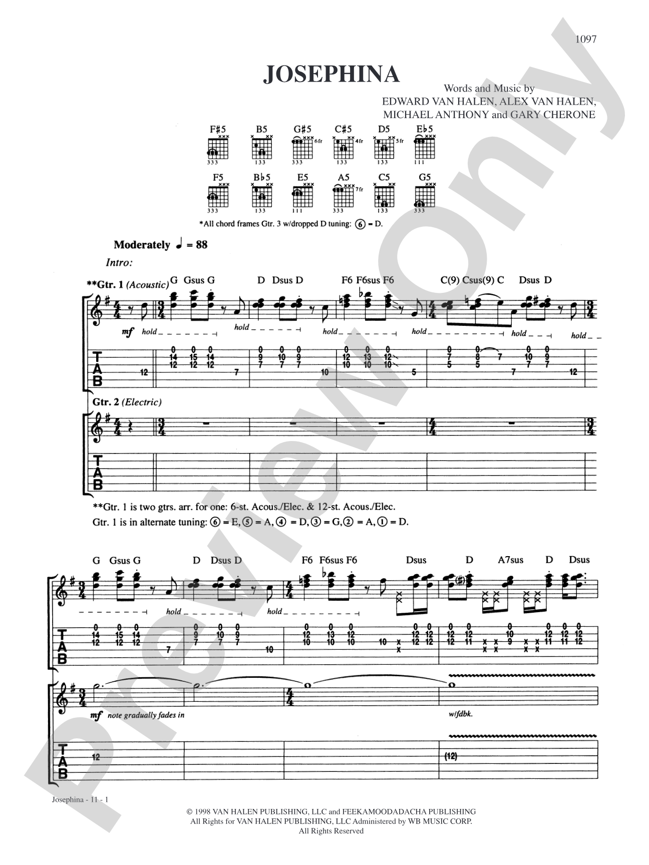 Josephina: Authentic Guitar TAB