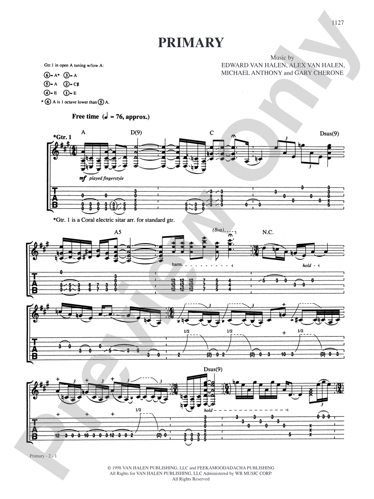 Primary: Authentic Guitar TAB