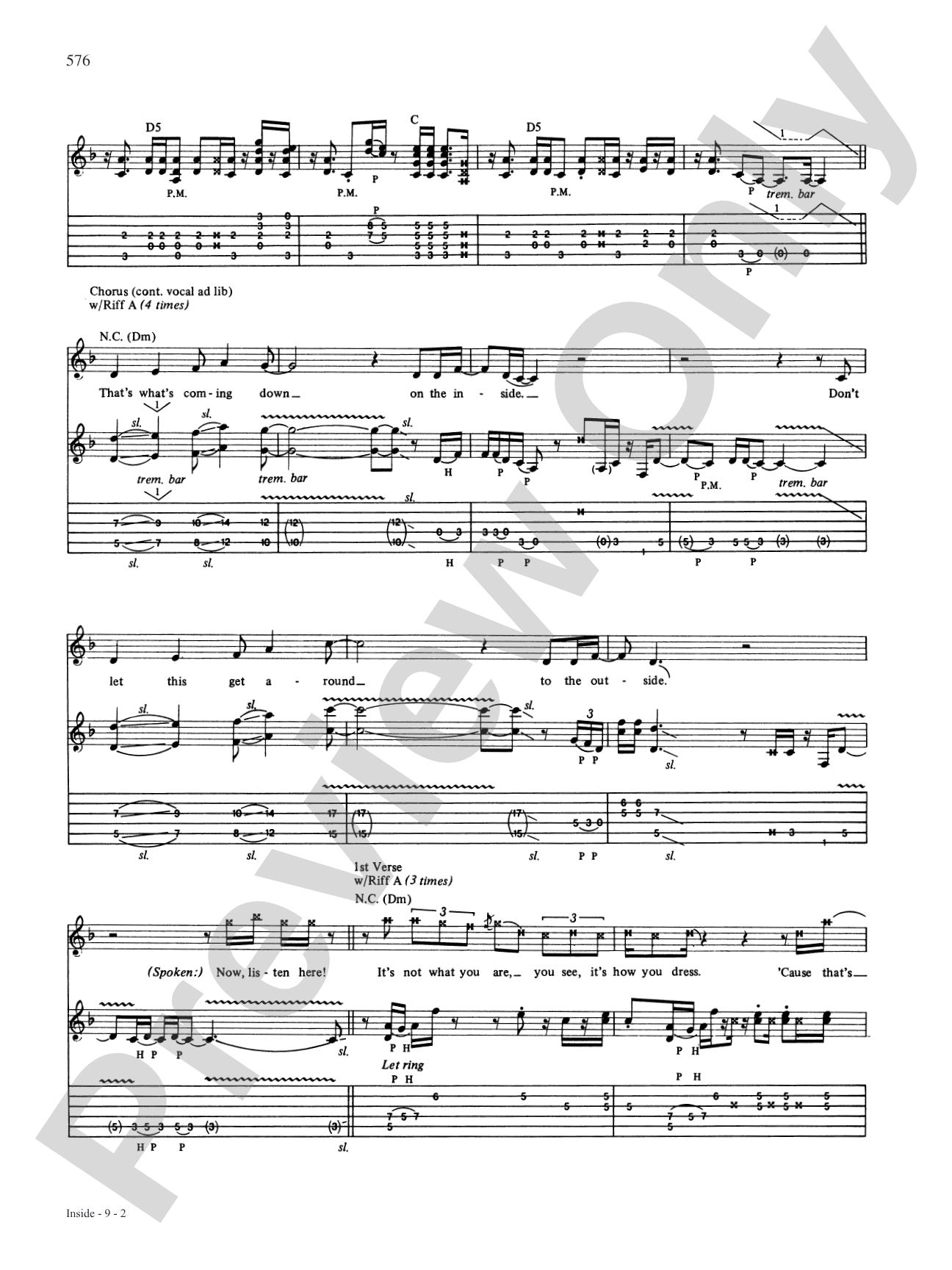 Inside: Authentic Guitar TAB