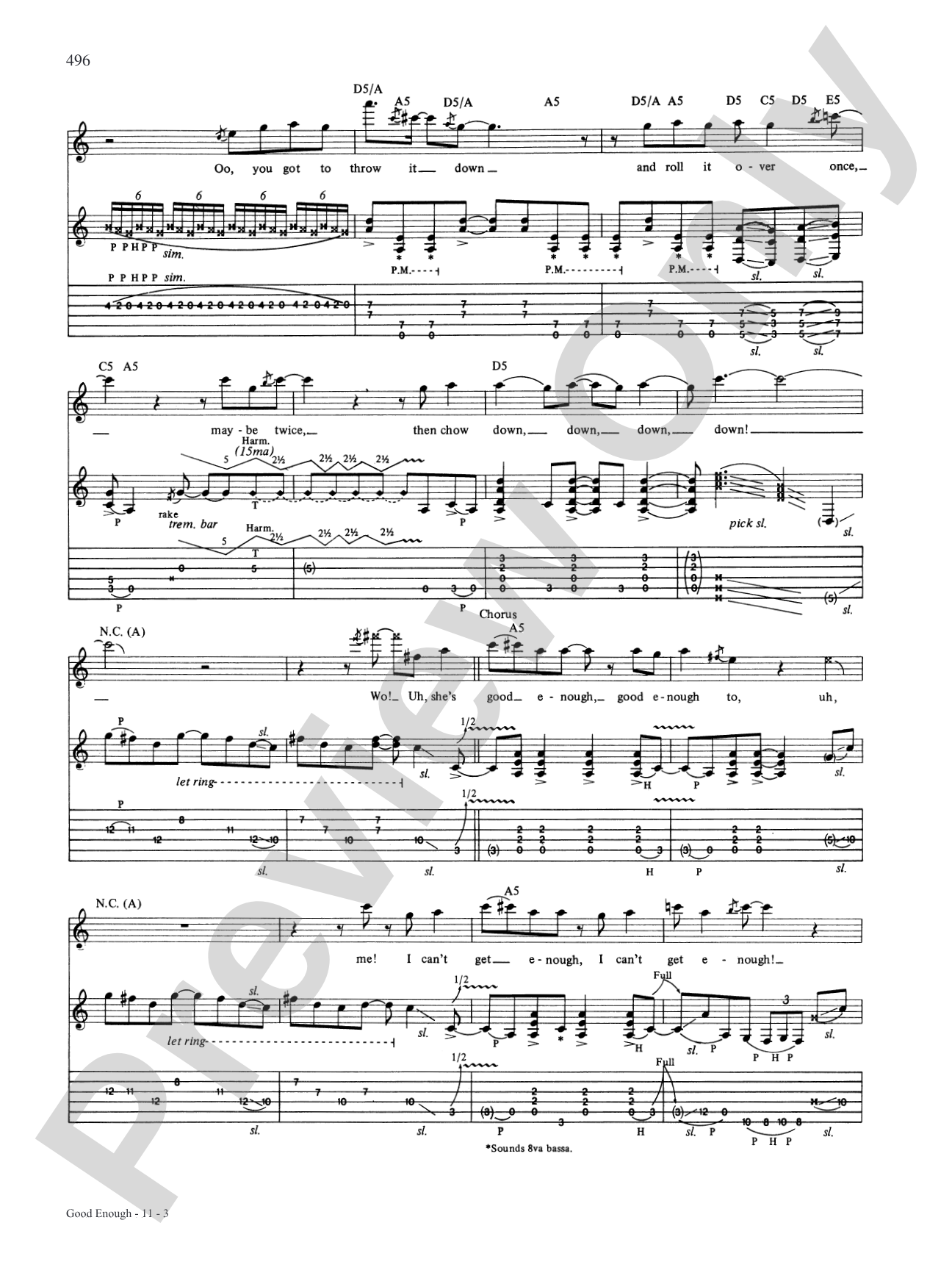 Good Enough: Authentic Guitar TAB