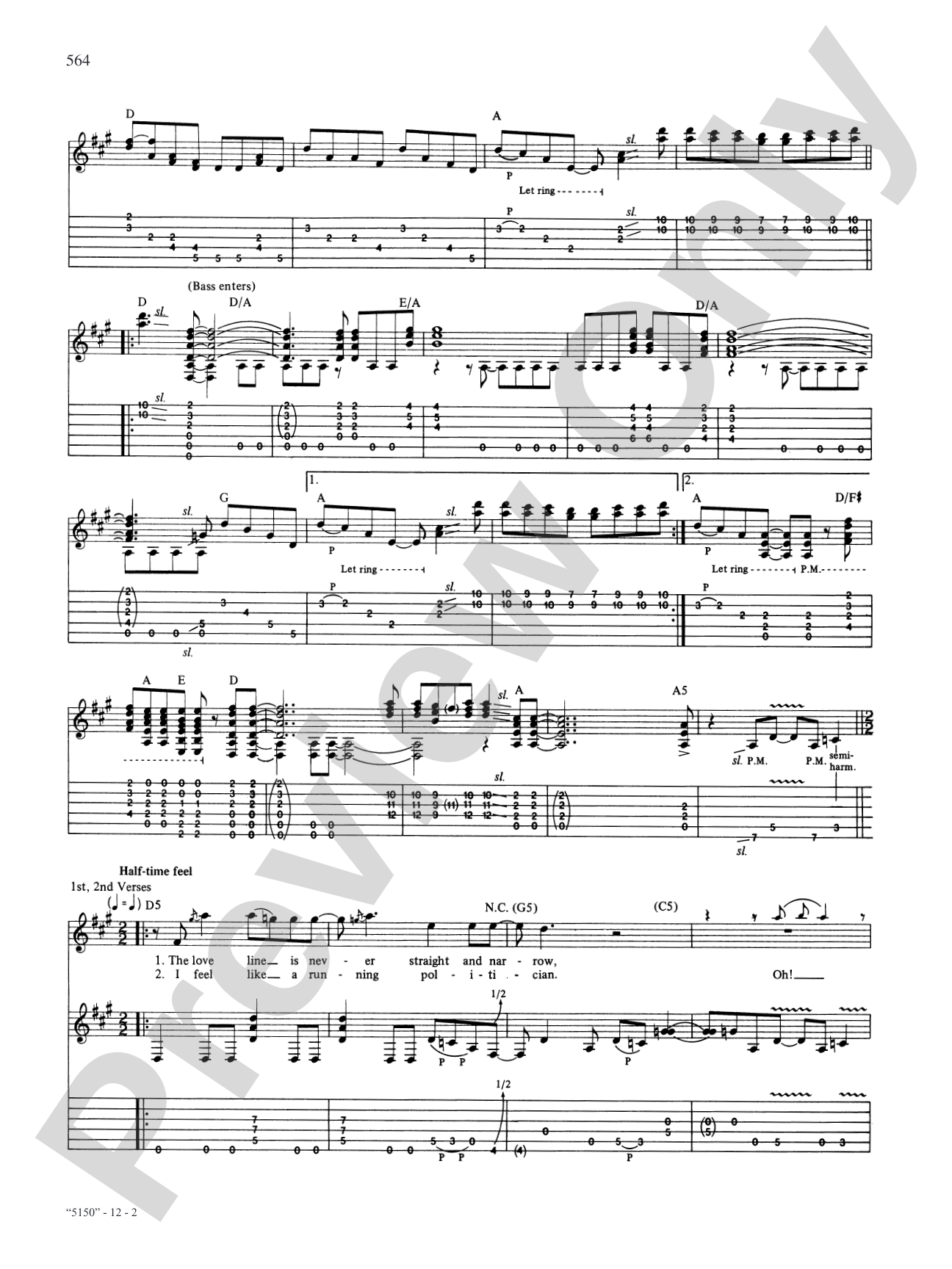 5150: Authentic Guitar TAB