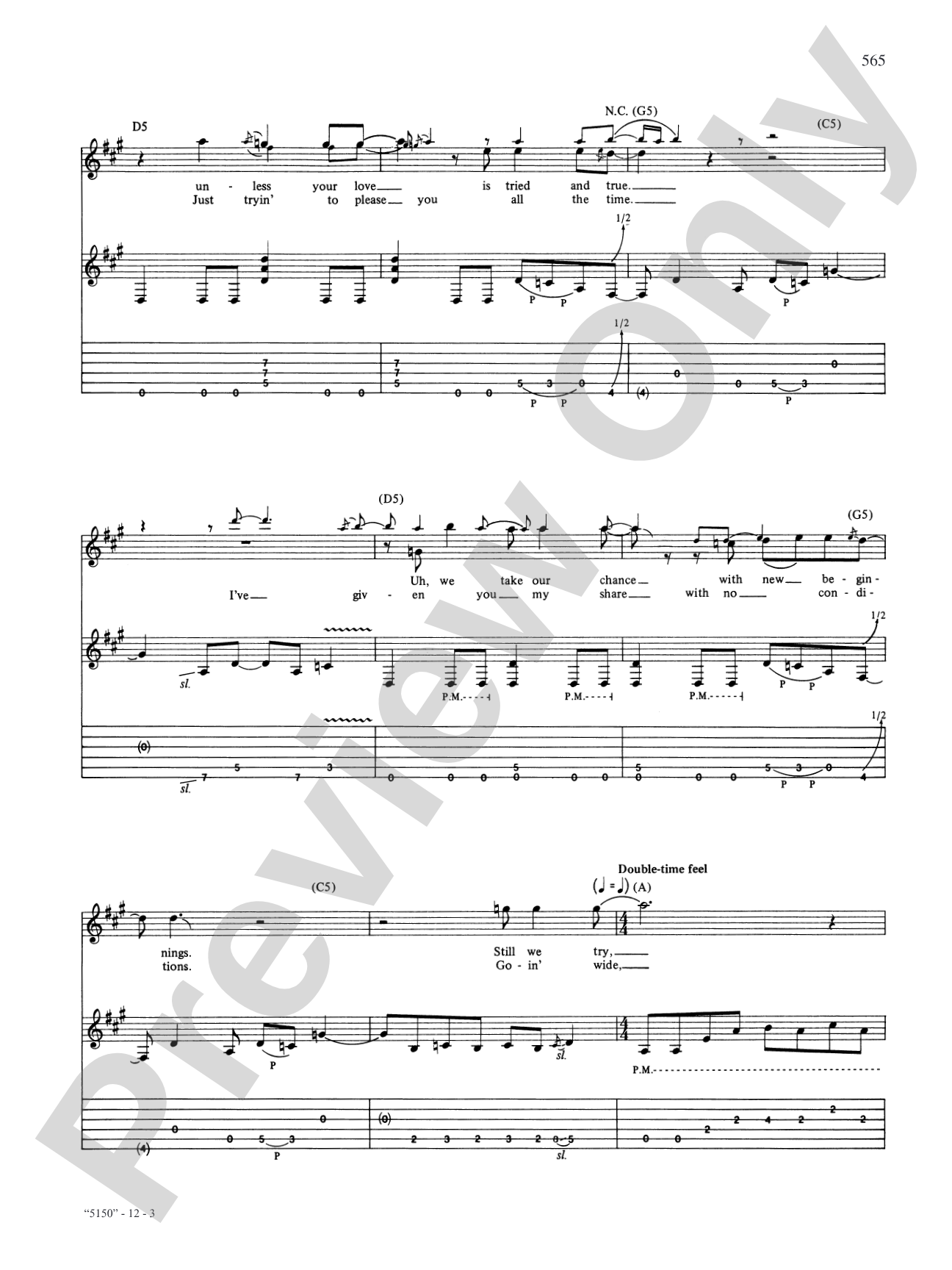 5150: Authentic Guitar TAB