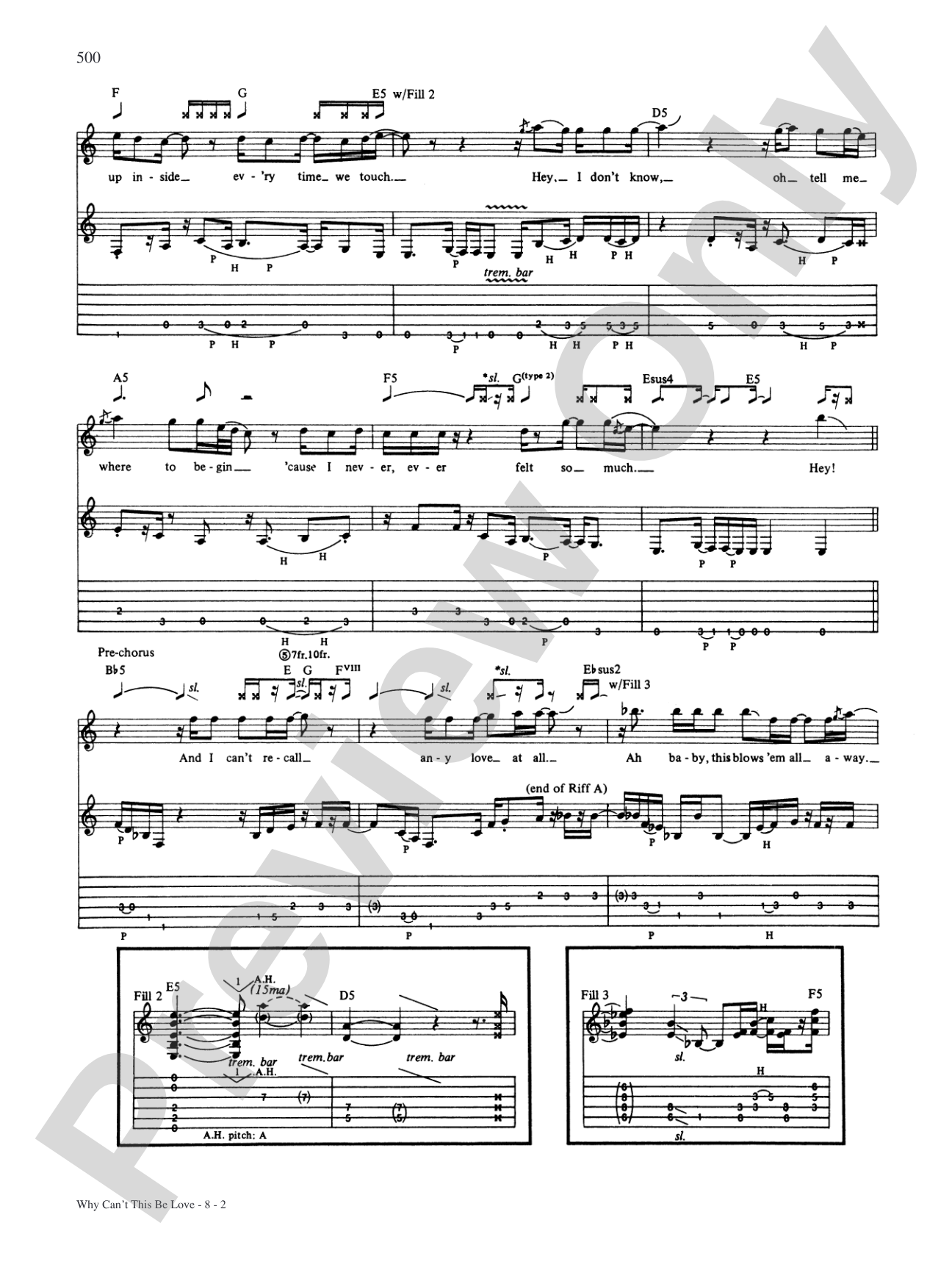 Why Can't This Be Love: Authentic Guitar TAB