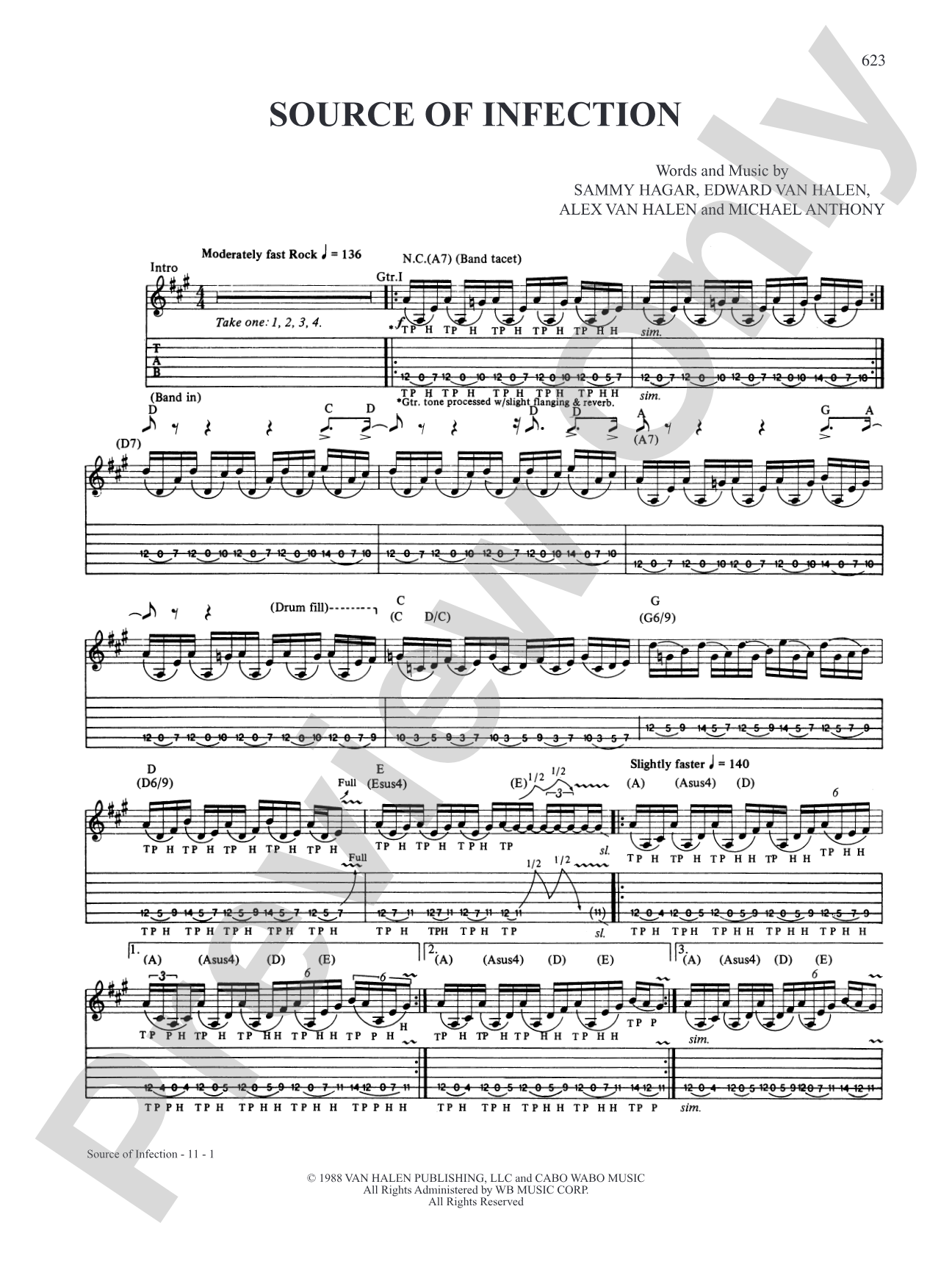 Source Of Infection: Authentic Guitar TAB