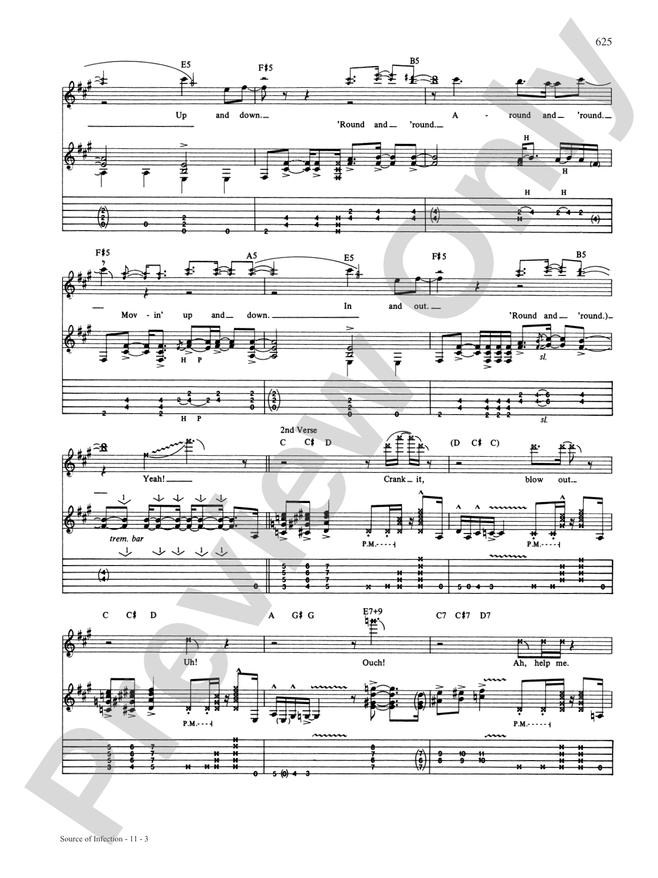 Source Of Infection: Authentic Guitar TAB