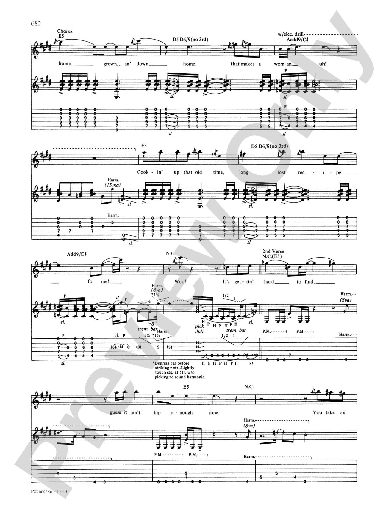 Poundcake: Authentic Guitar TAB | Van Halen | Digital Sheet Music