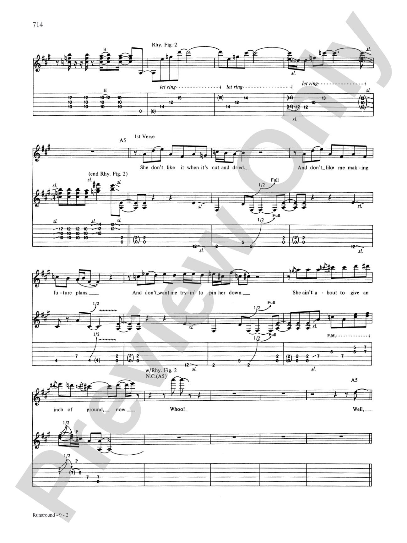 Runaround: Authentic Guitar TAB