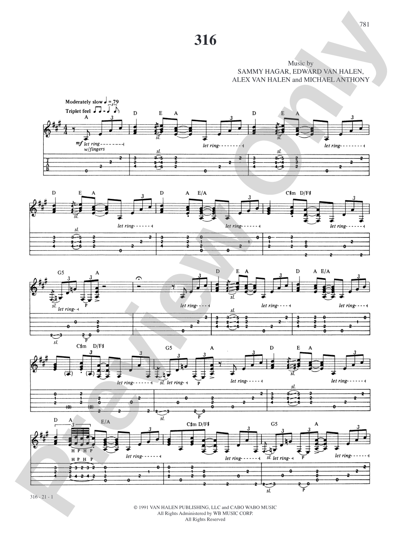 316: Authentic Guitar TAB