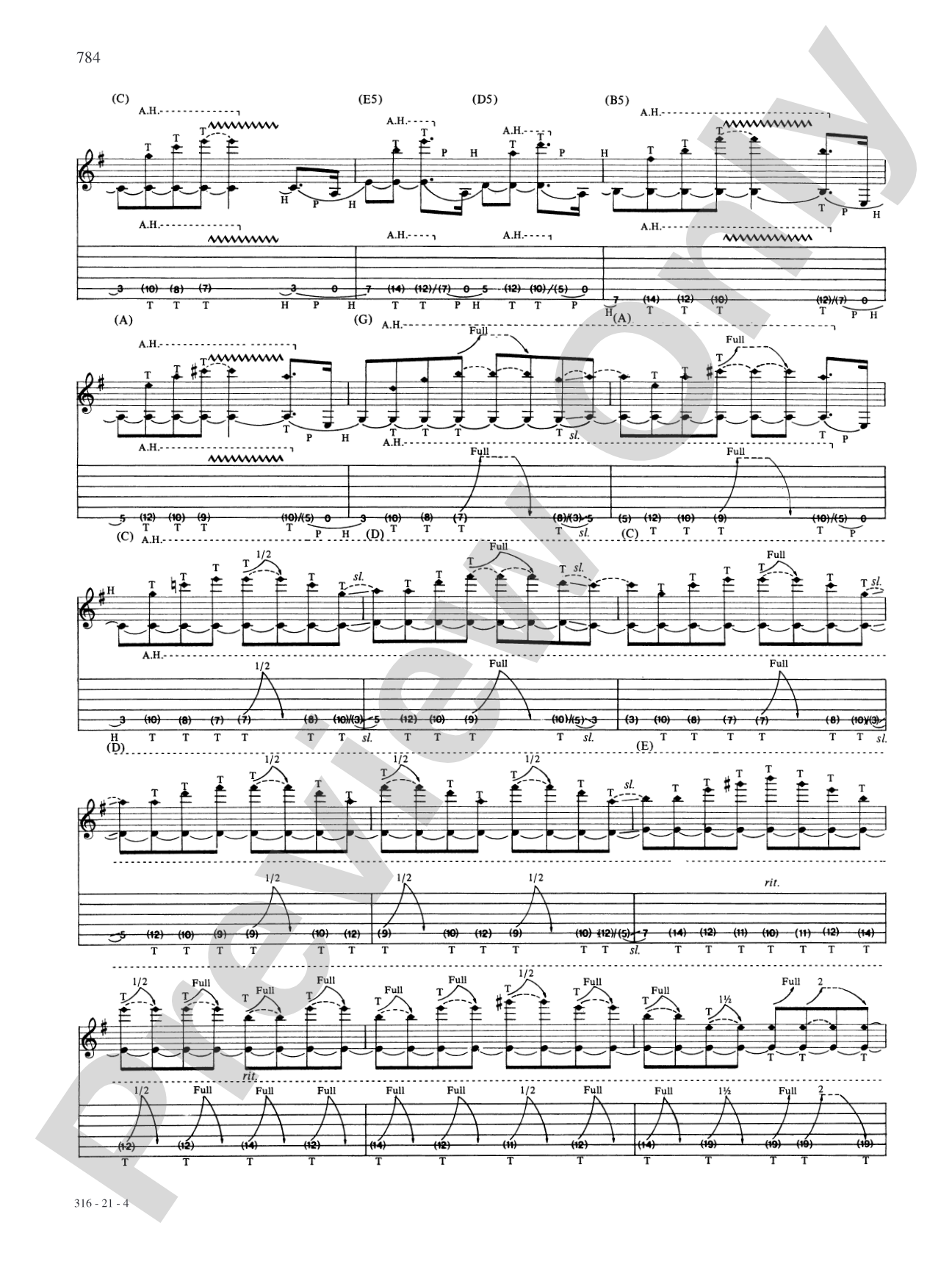 316: Authentic Guitar TAB