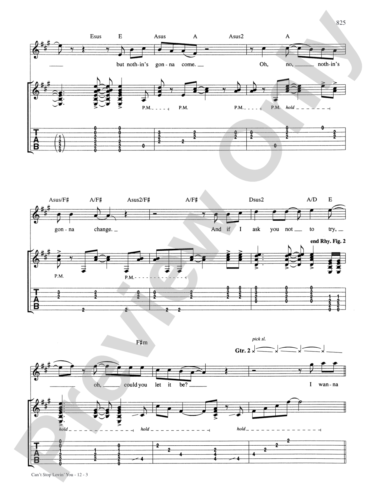Can't Stop Lovin' You: Authentic Guitar TAB