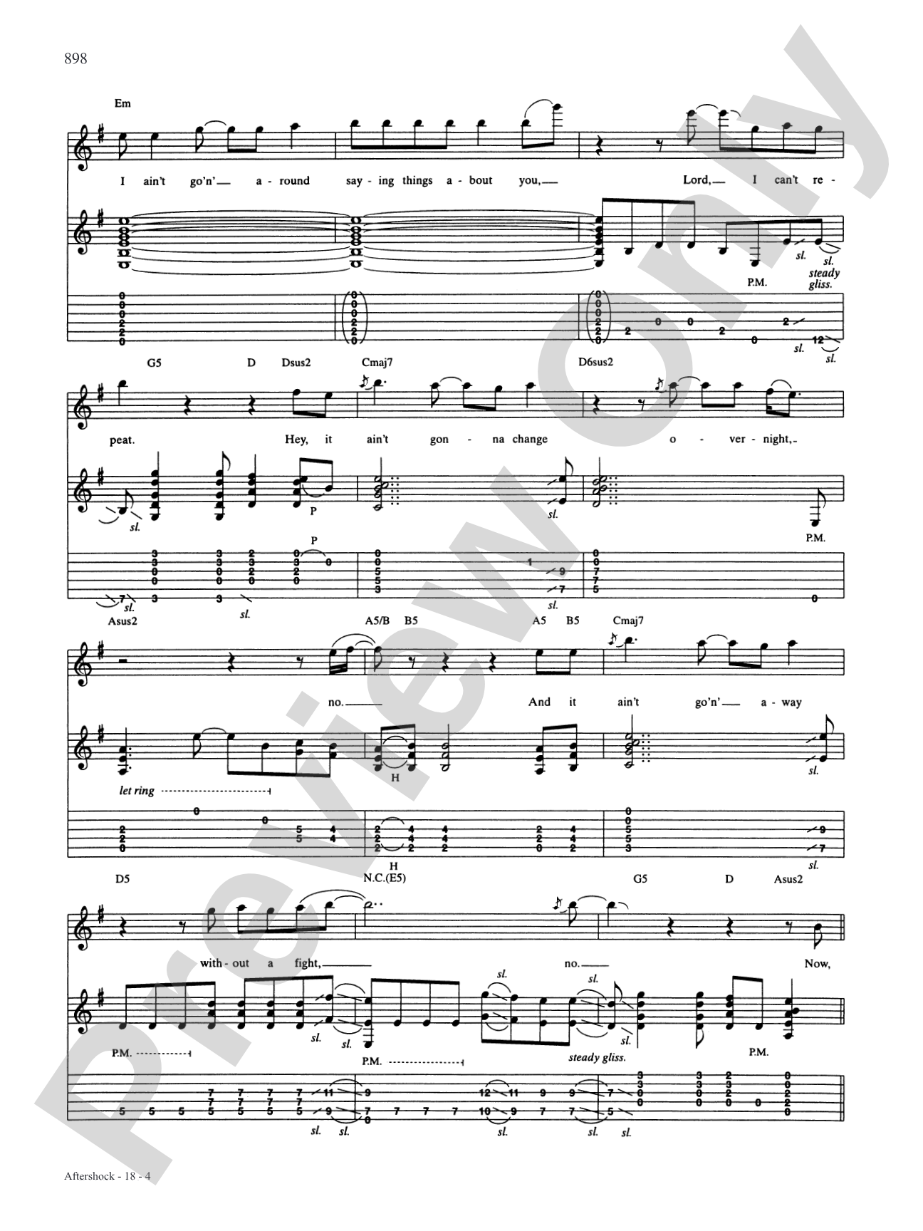 Aftershock: Authentic Guitar TAB
