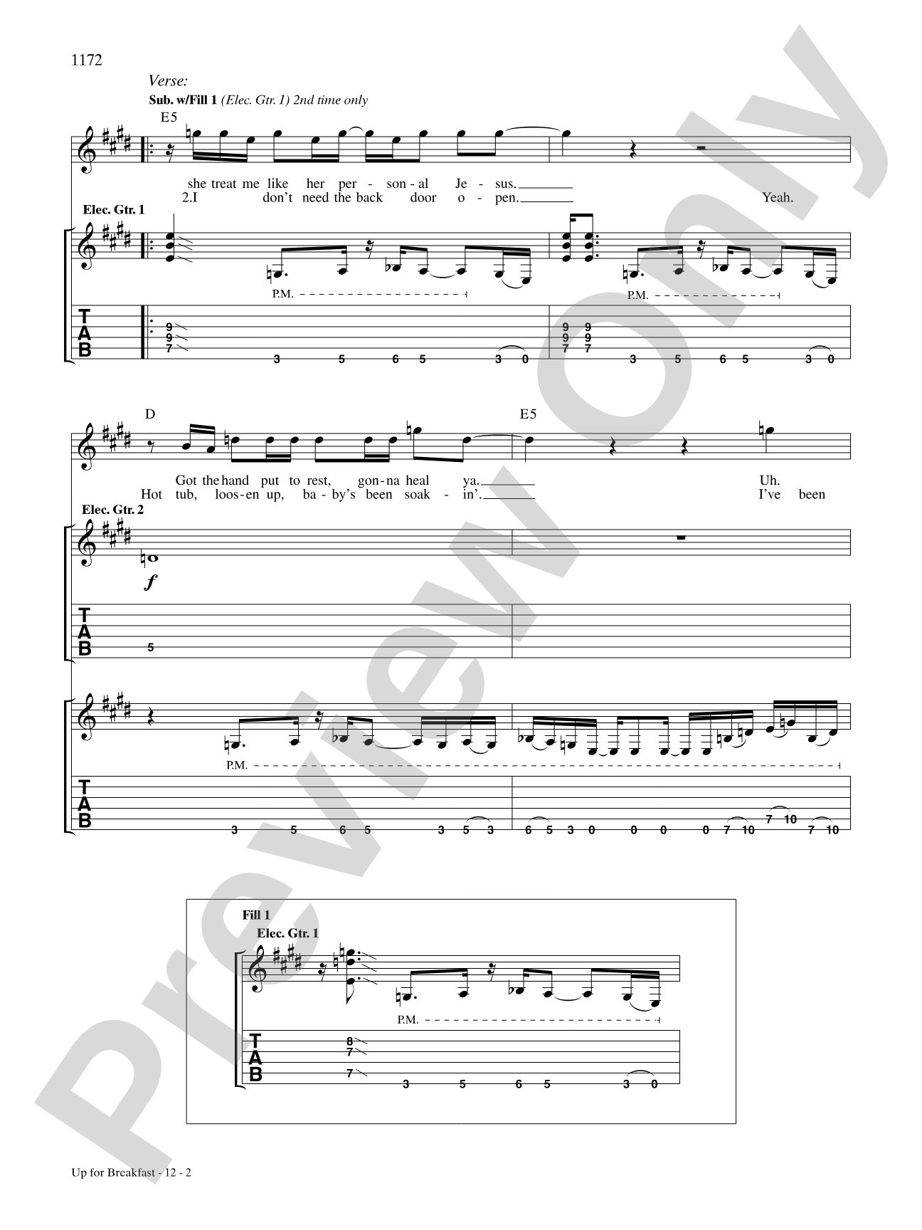 Up For Breakfast: Authentic Guitar TAB