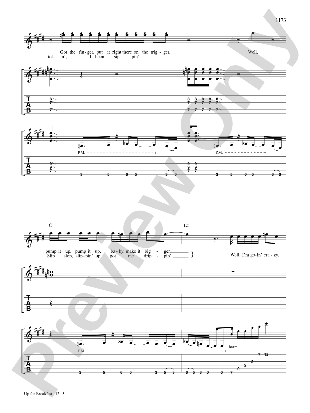 Up For Breakfast: Authentic Guitar TAB