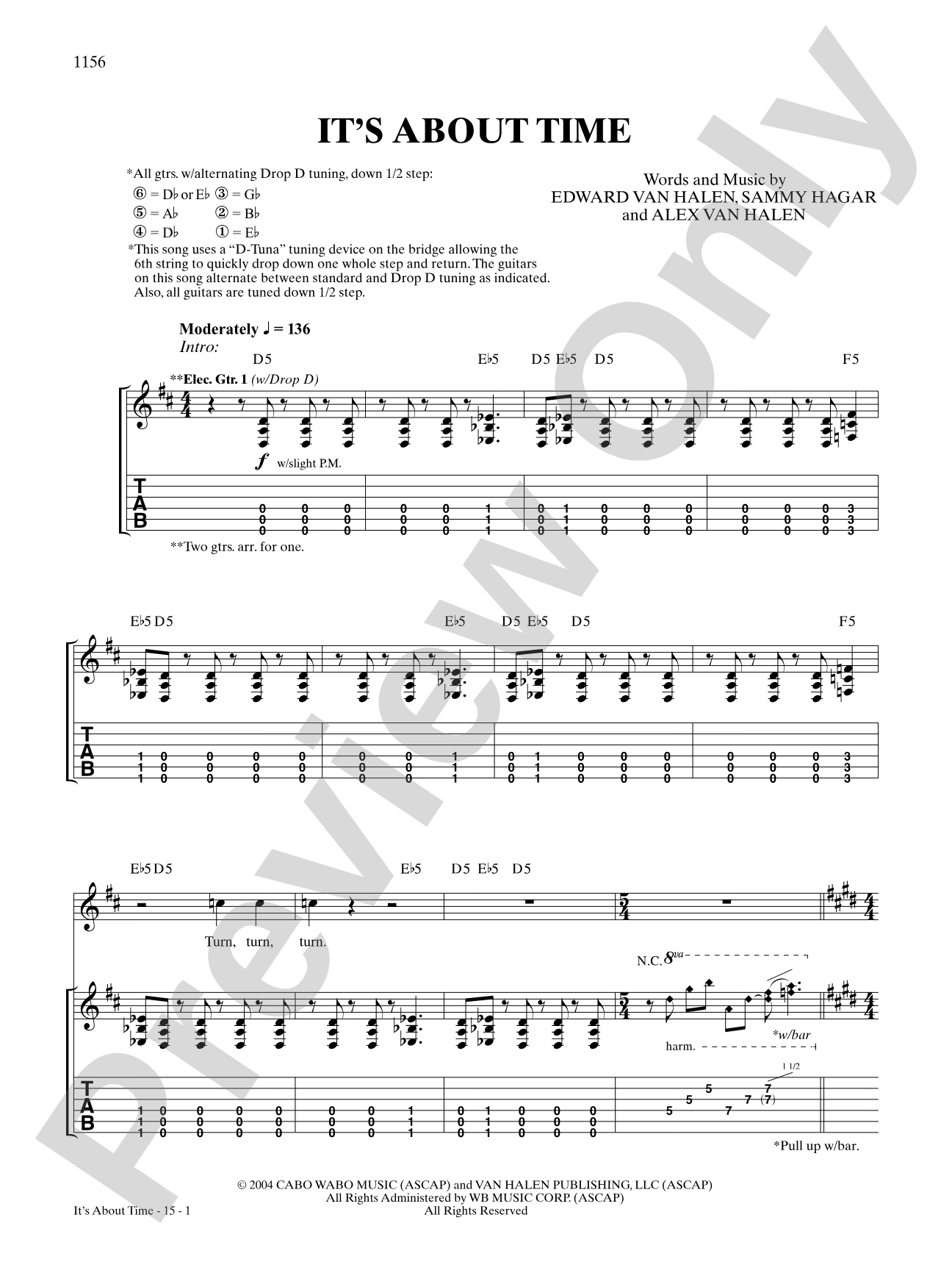 It's About Time: Authentic Guitar TAB