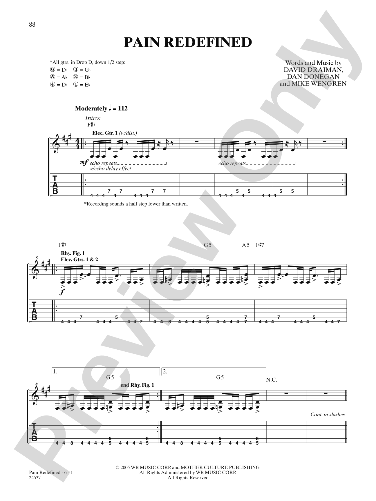 Pain Redefined: Authentic Guitar TAB