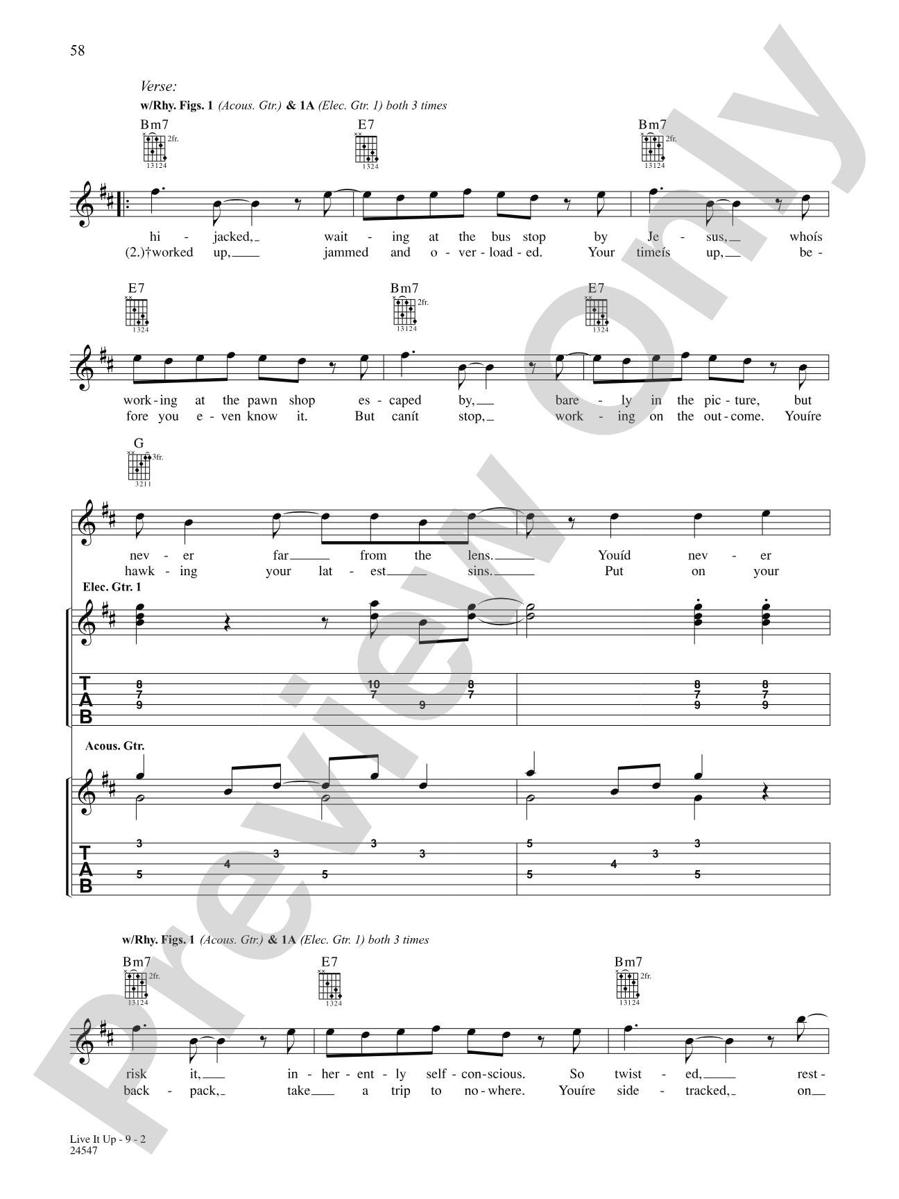 Live It Up: Authentic Guitar TAB
