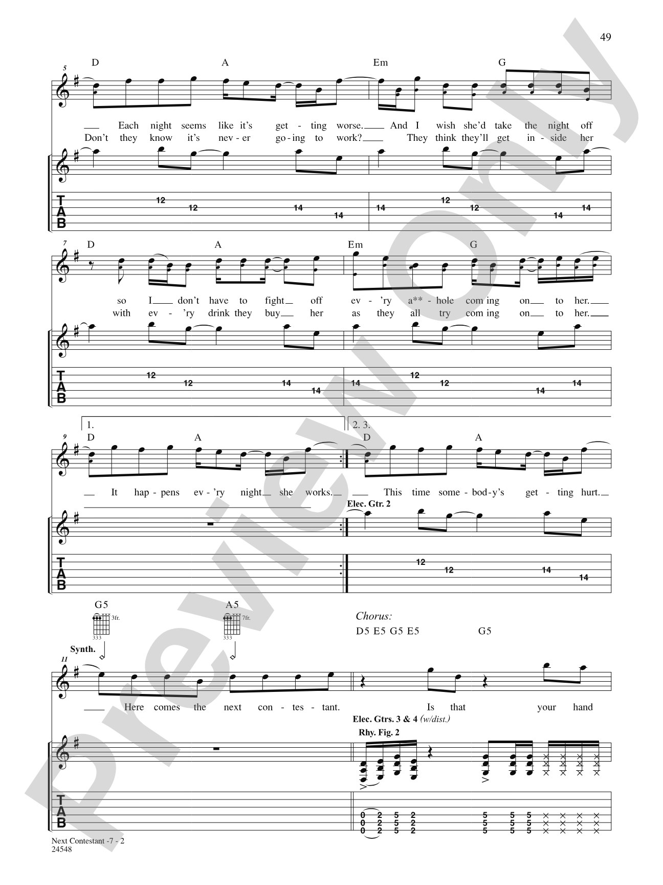 Next Contestant: Authentic Guitar TAB