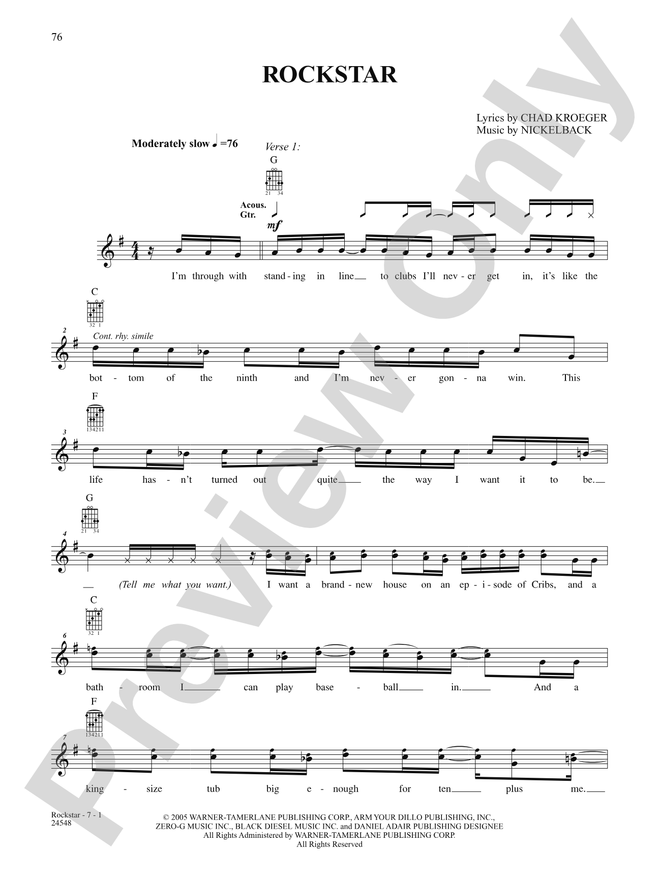 Rockstar: Authentic Guitar TAB