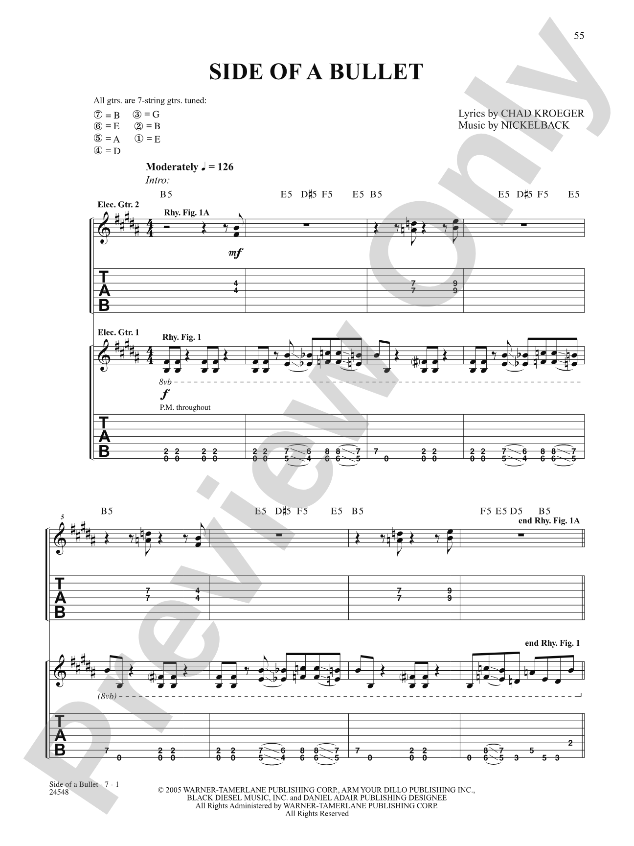 Side Of A Bullet: Authentic Guitar TAB