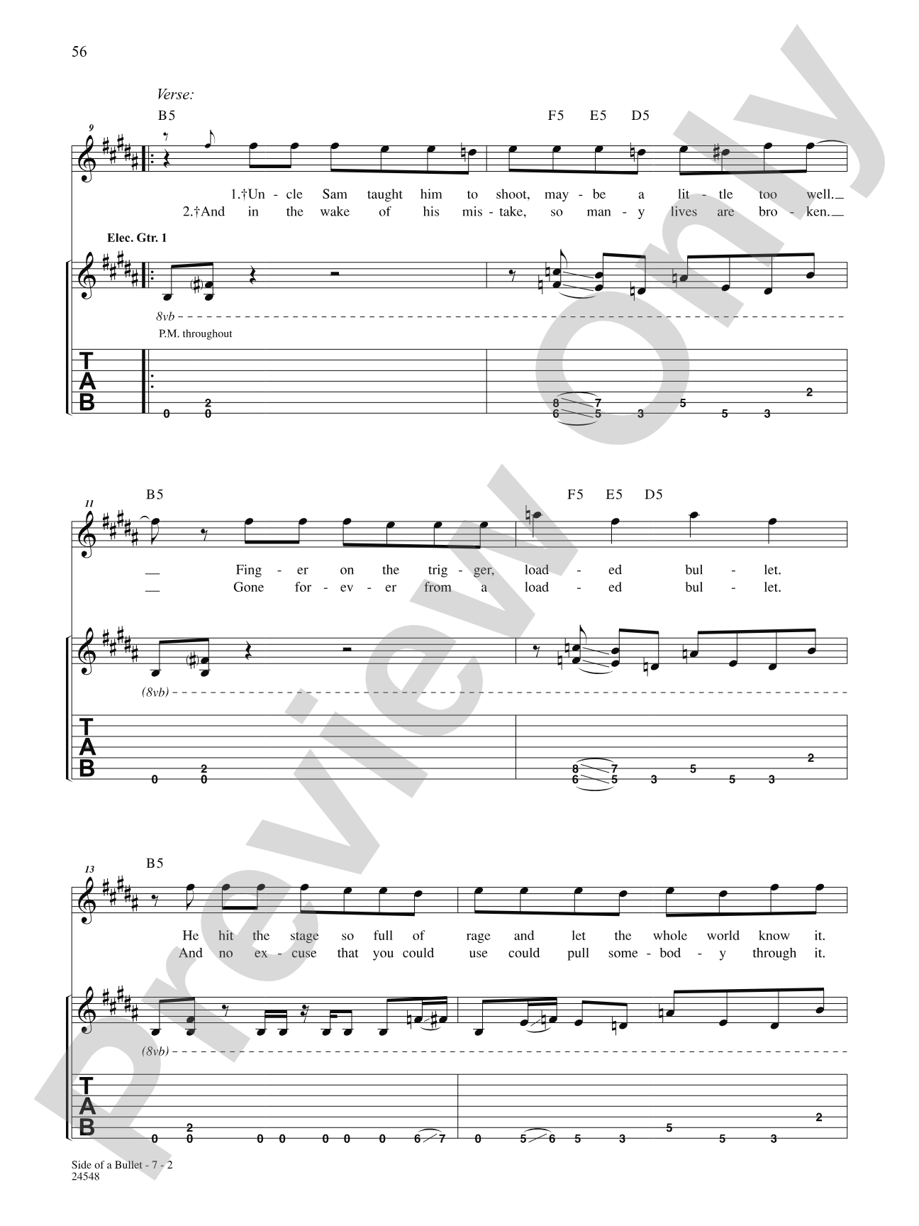 Side Of A Bullet: Authentic Guitar TAB