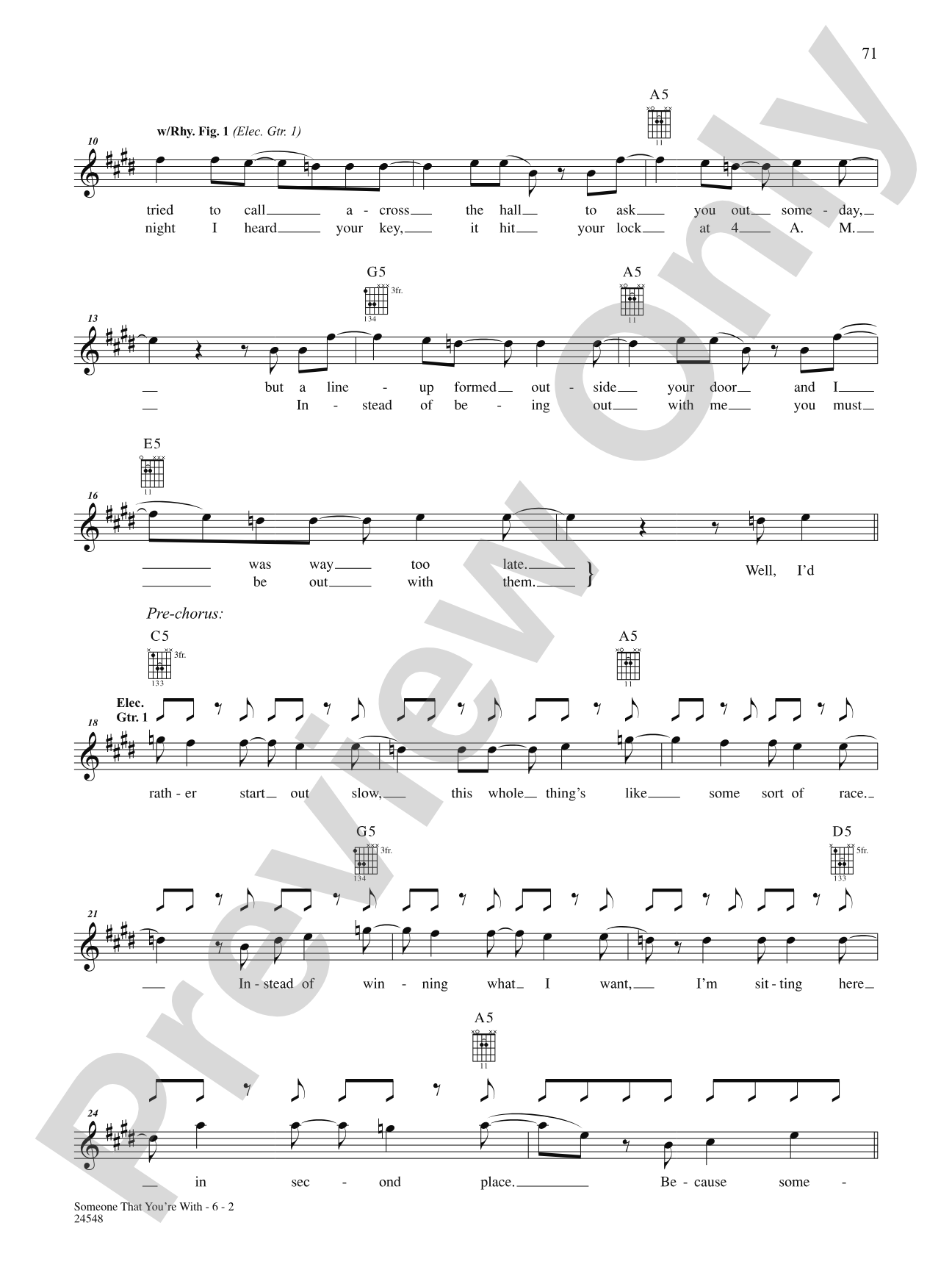 Someone That You're With: Authentic Guitar TAB