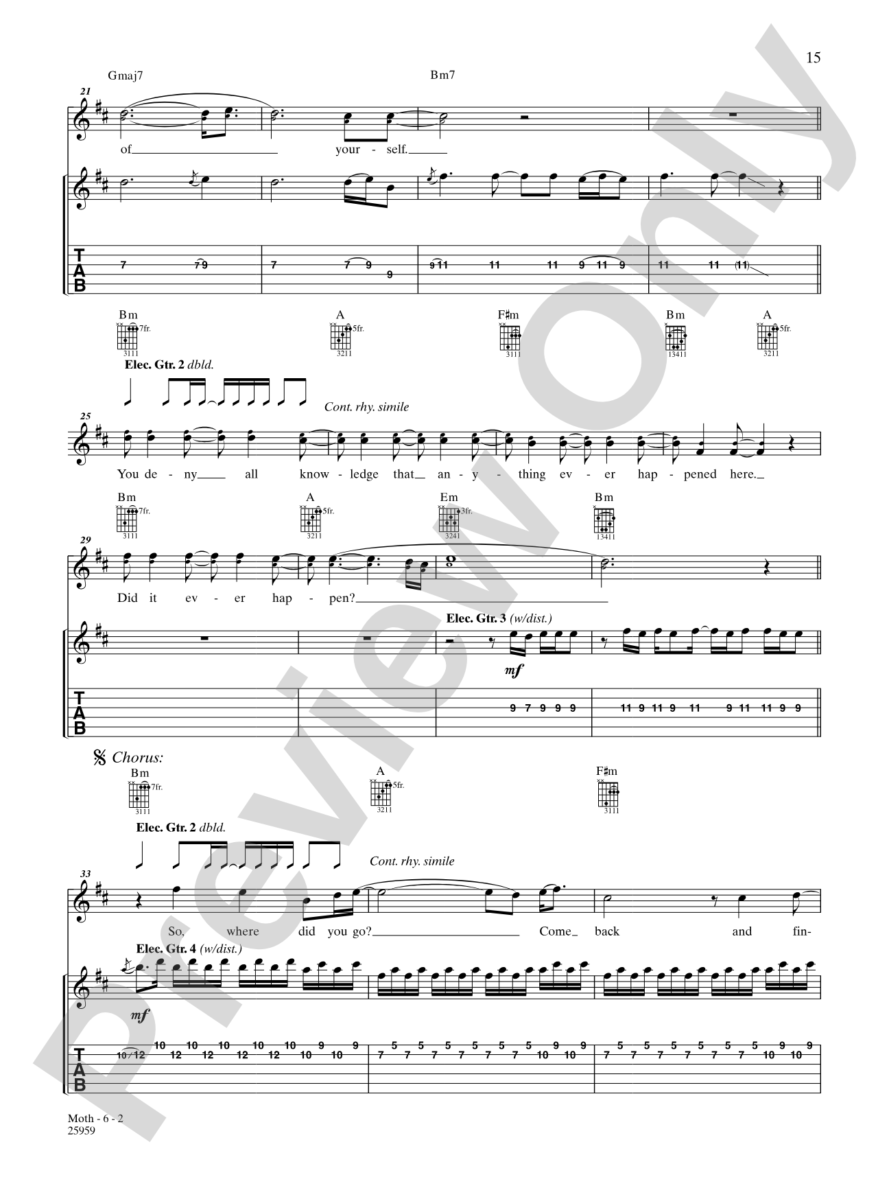 Moth: Authentic Guitar TAB