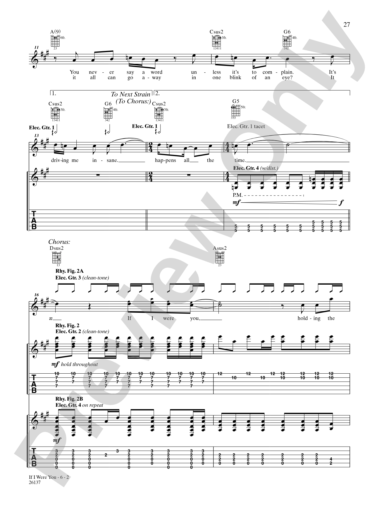 If I Were You: Authentic Guitar TAB
