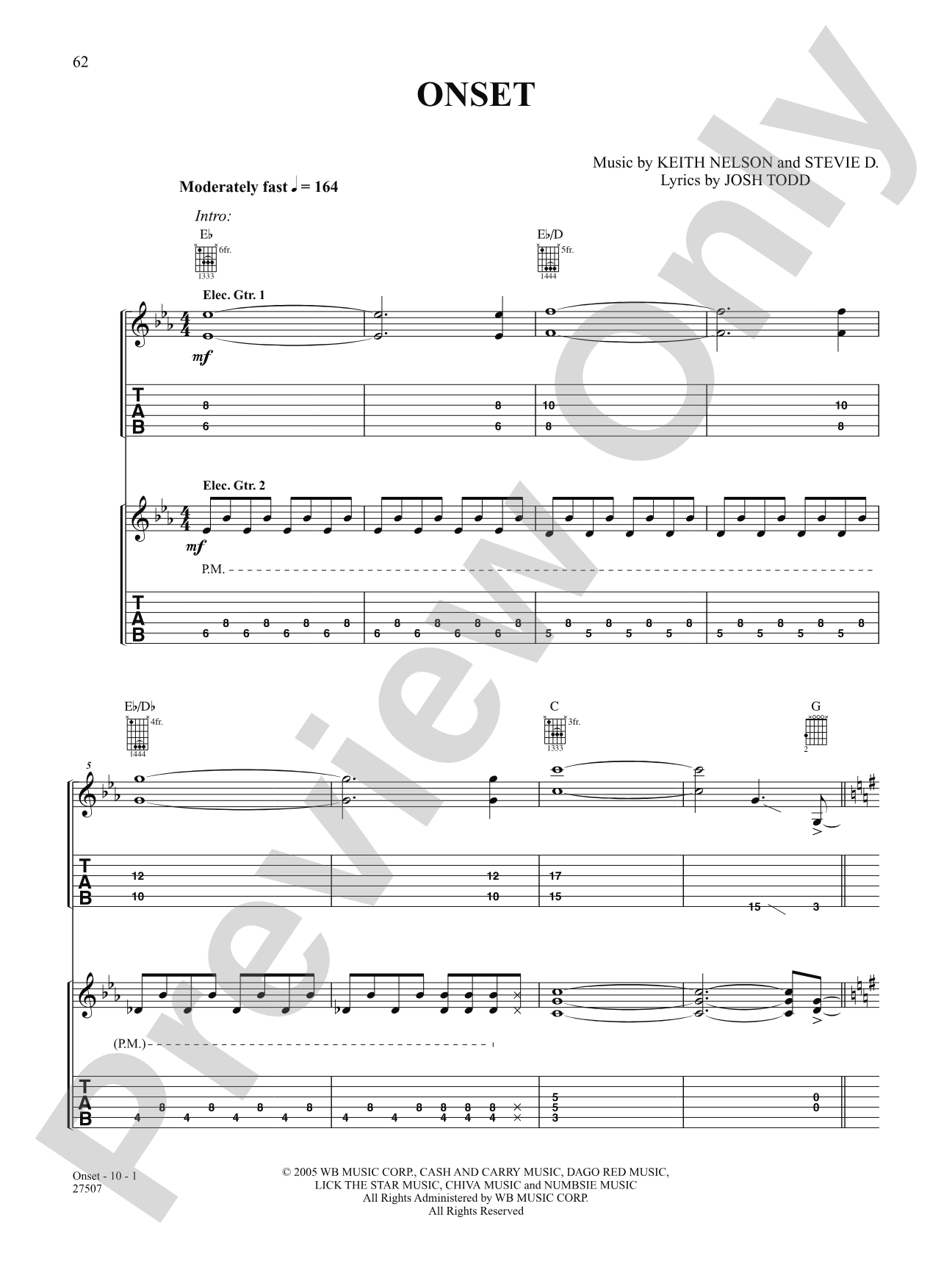 Onset: Authentic Guitar TAB