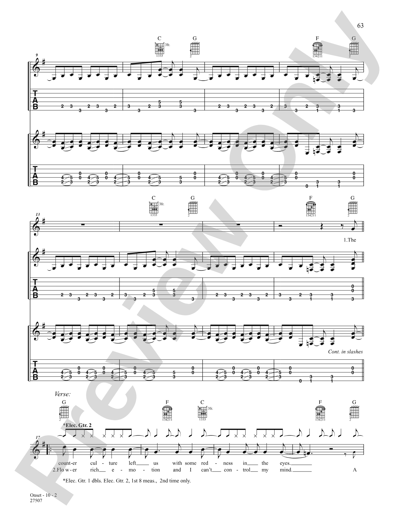 Onset: Authentic Guitar TAB