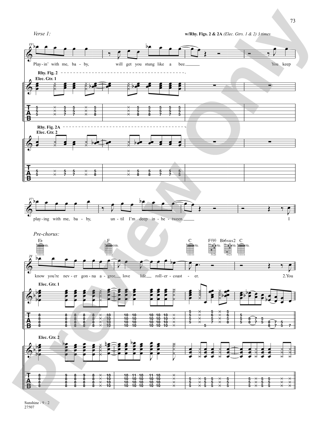 Sunshine: Authentic Guitar TAB