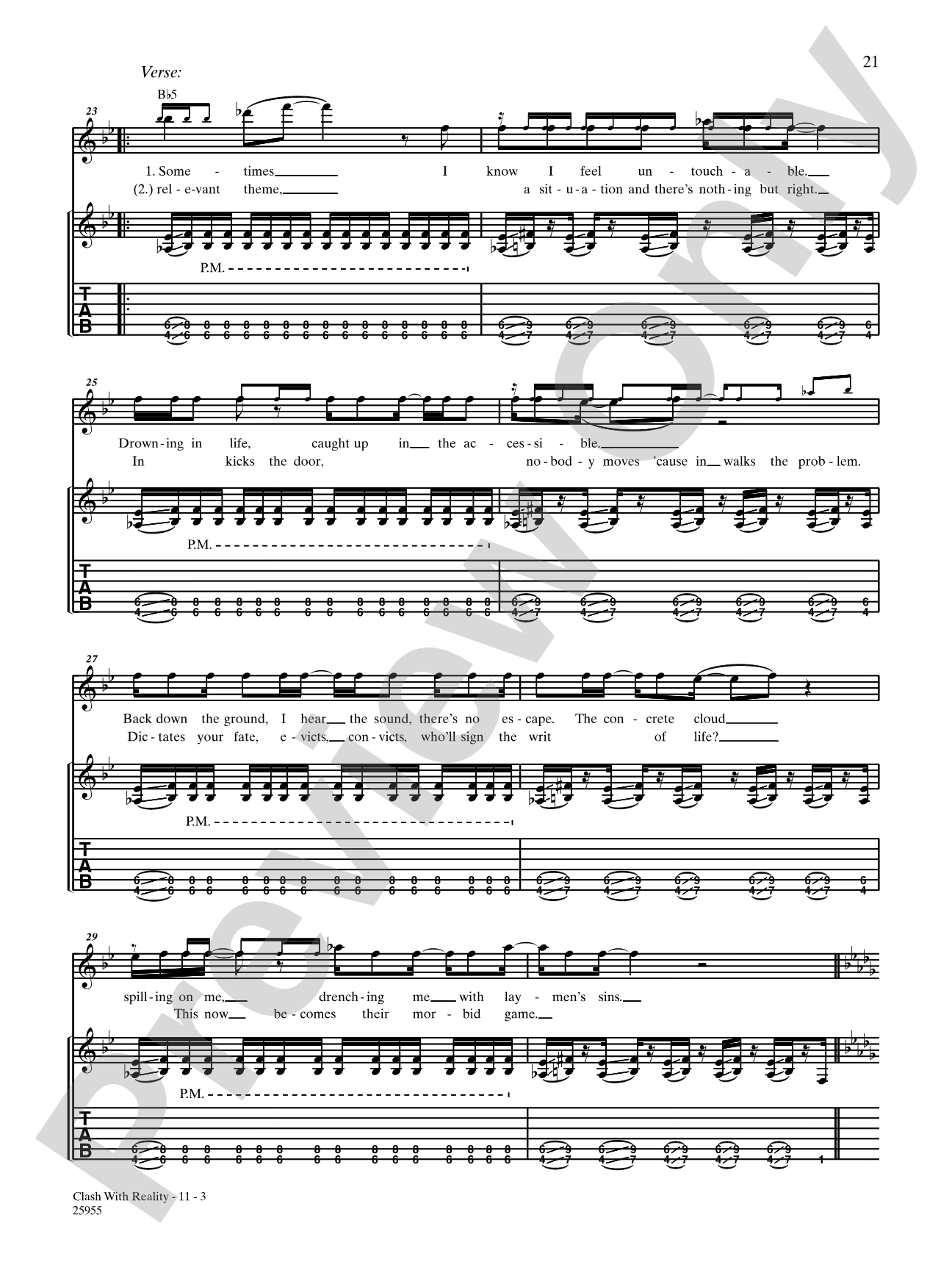 Clash With Reality: Authentic Guitar TAB