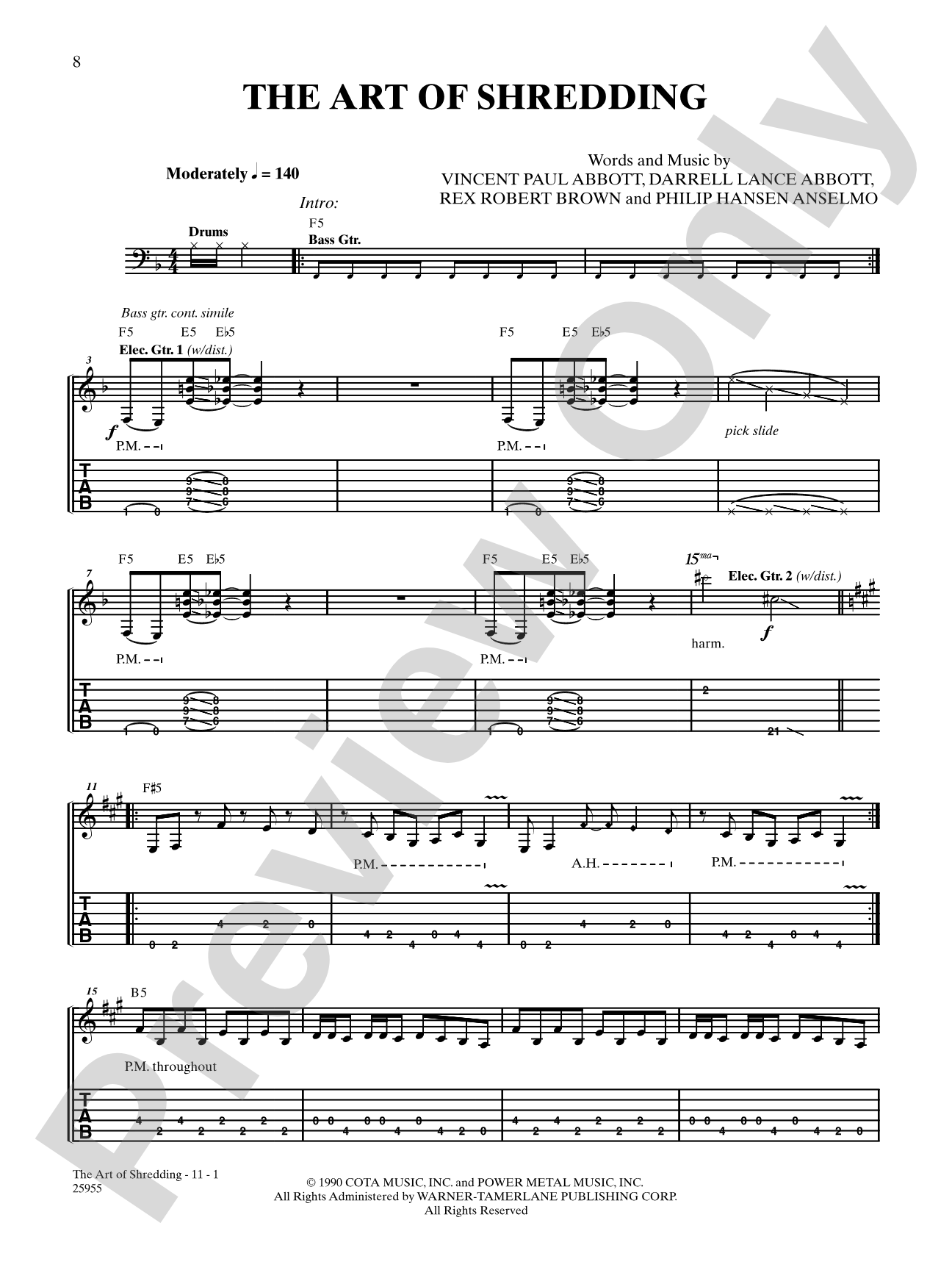 The Art Of Shredding: Authentic Guitar TAB