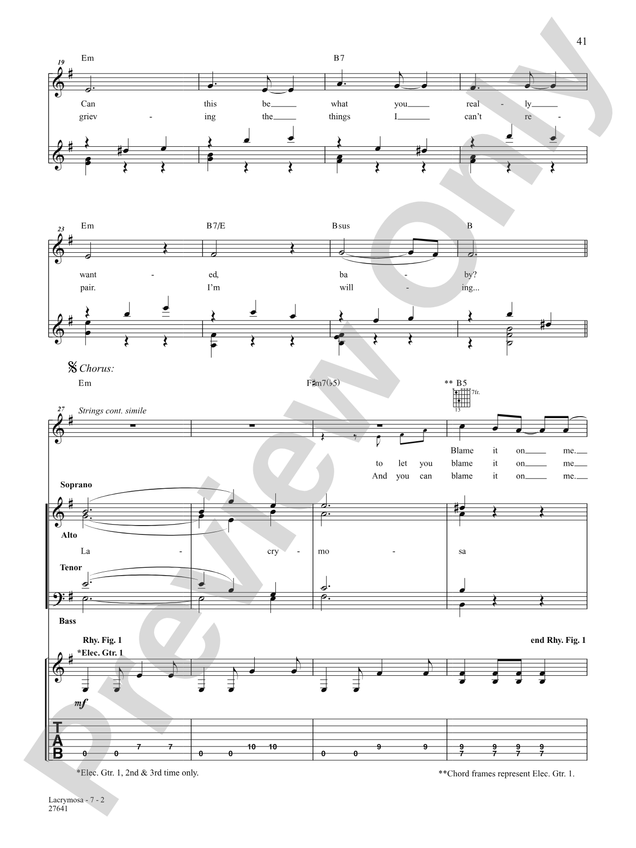 Lacrymosa: Authentic Guitar TAB