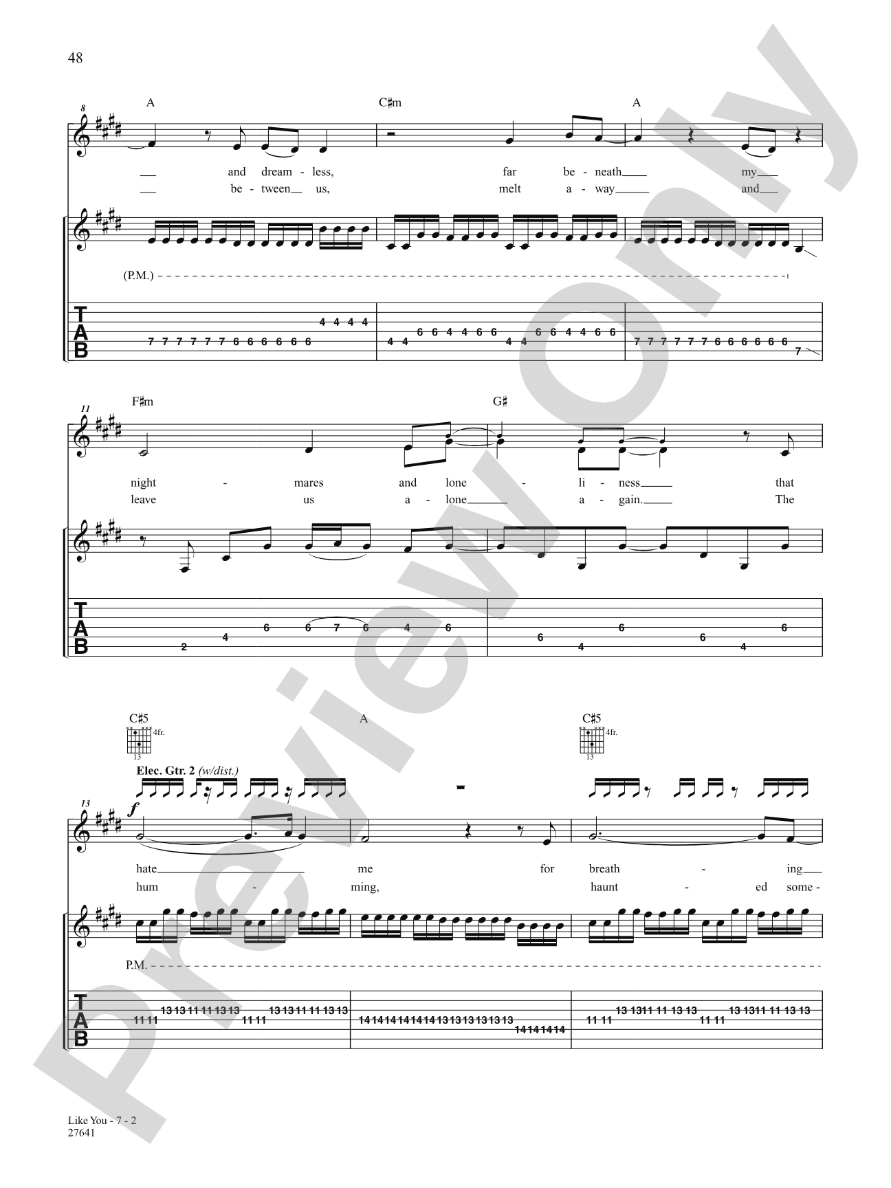Like You: Authentic Guitar TAB