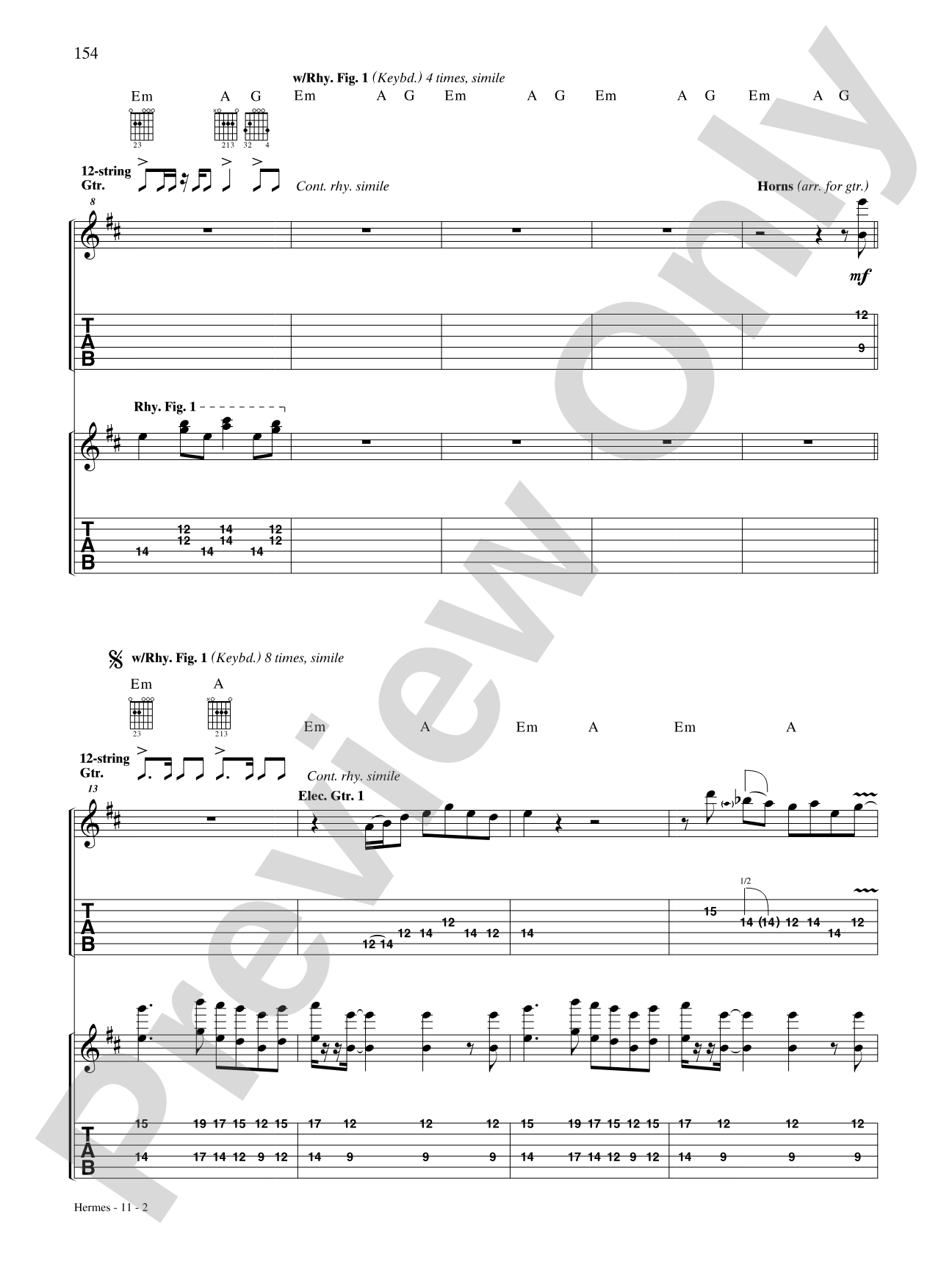 Hermes: Authentic Guitar TAB
