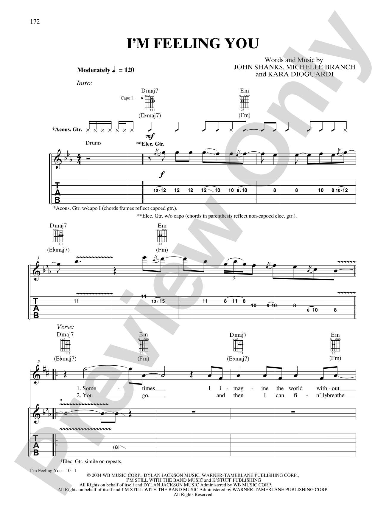 I'm Feeling You: Authentic Guitar TAB