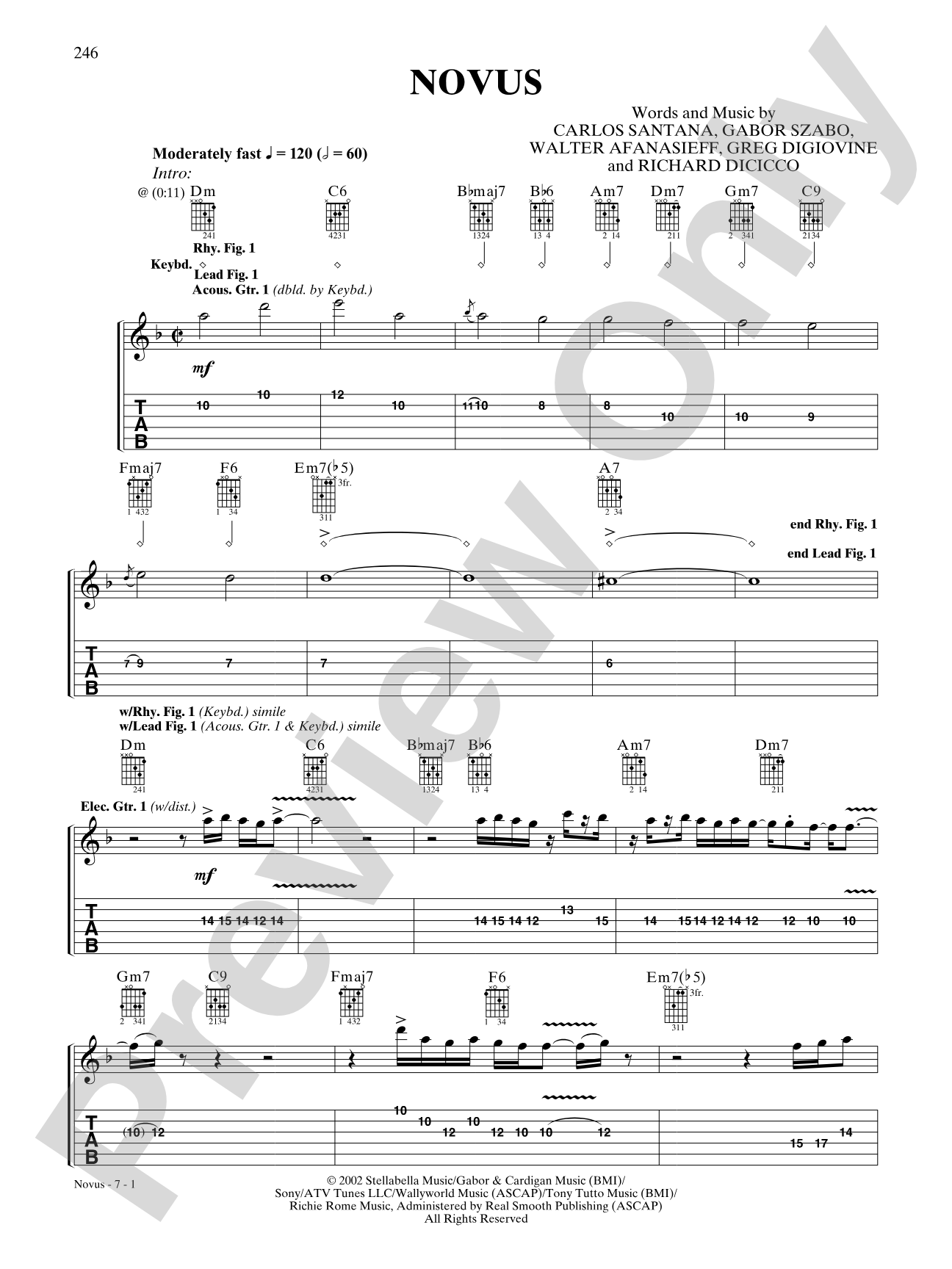 Novus: Authentic Guitar TAB