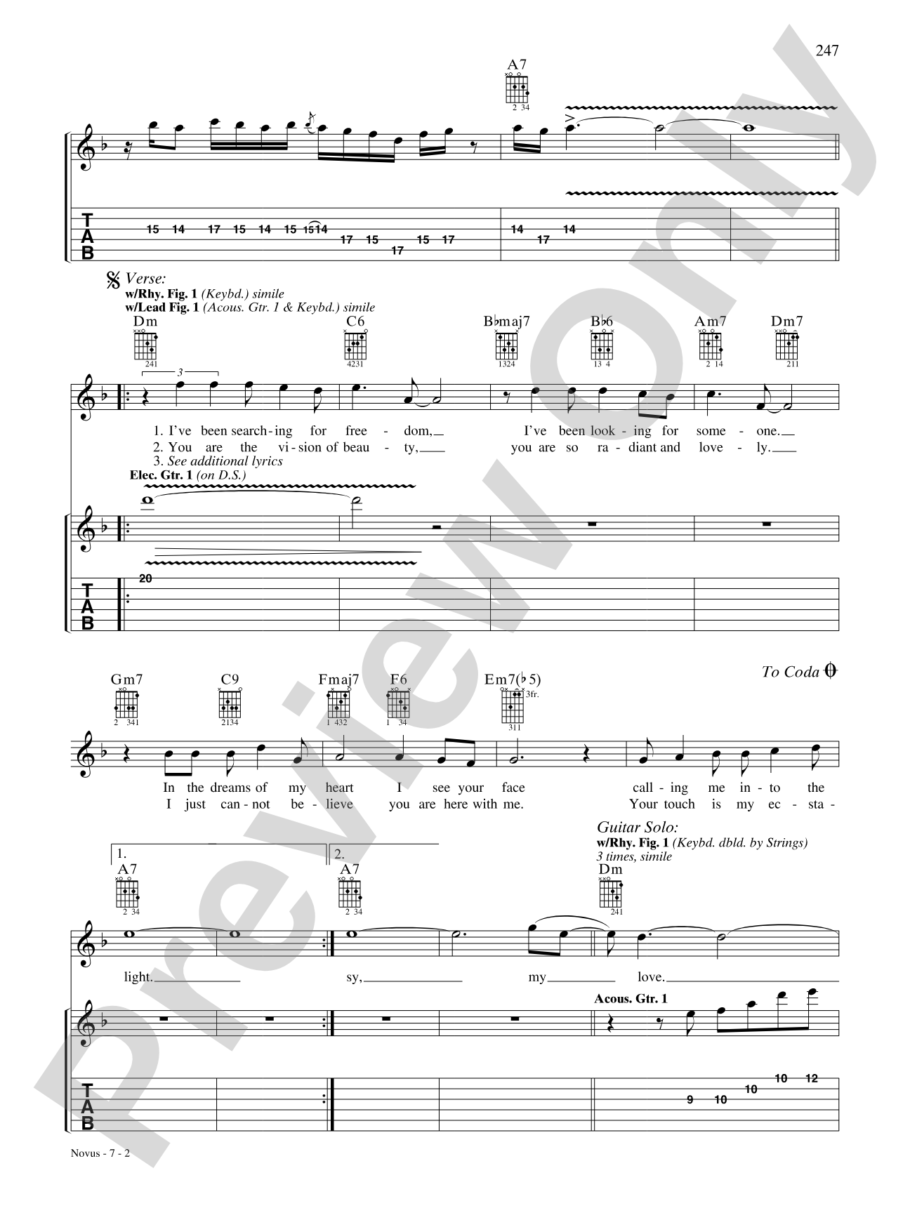 Novus: Authentic Guitar TAB