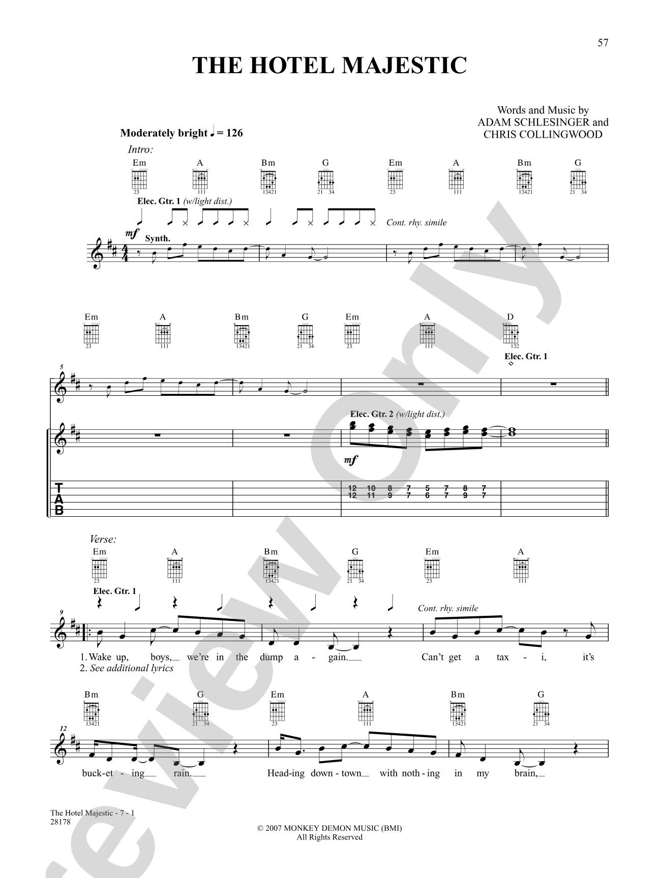 The Hotel Majestic: Authentic Guitar TAB