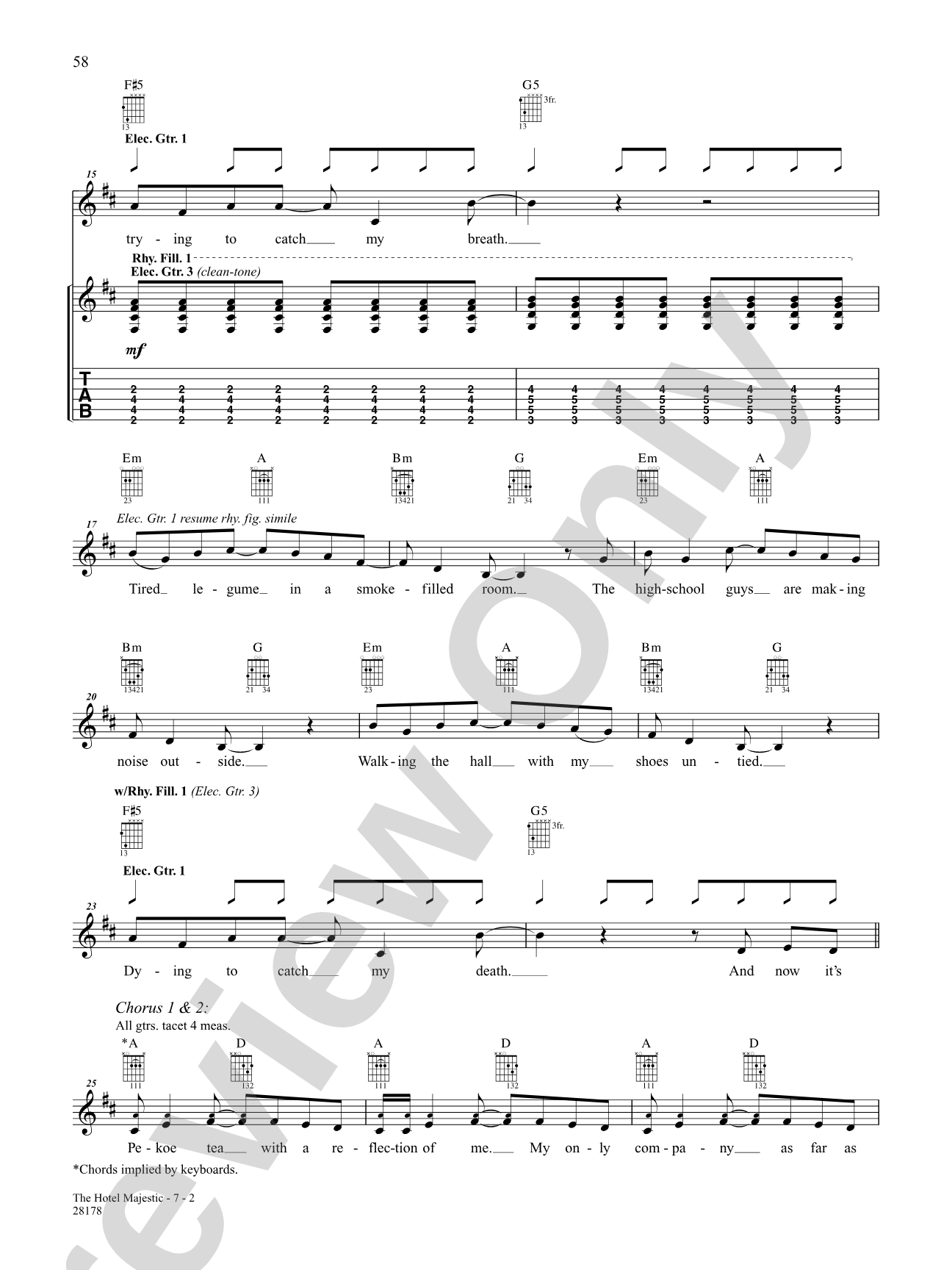 The Hotel Majestic: Authentic Guitar TAB