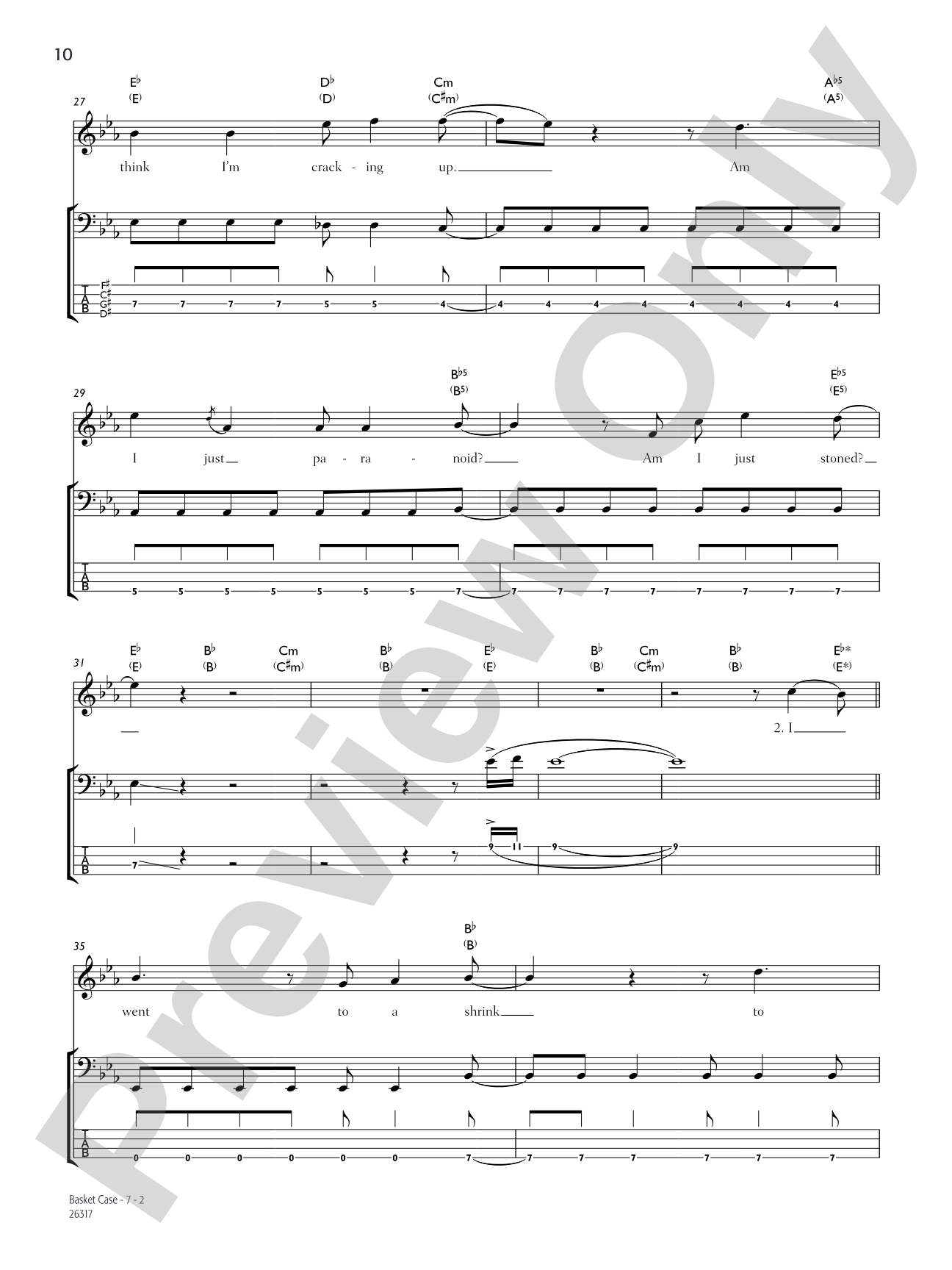 Basket Case: Bass TAB